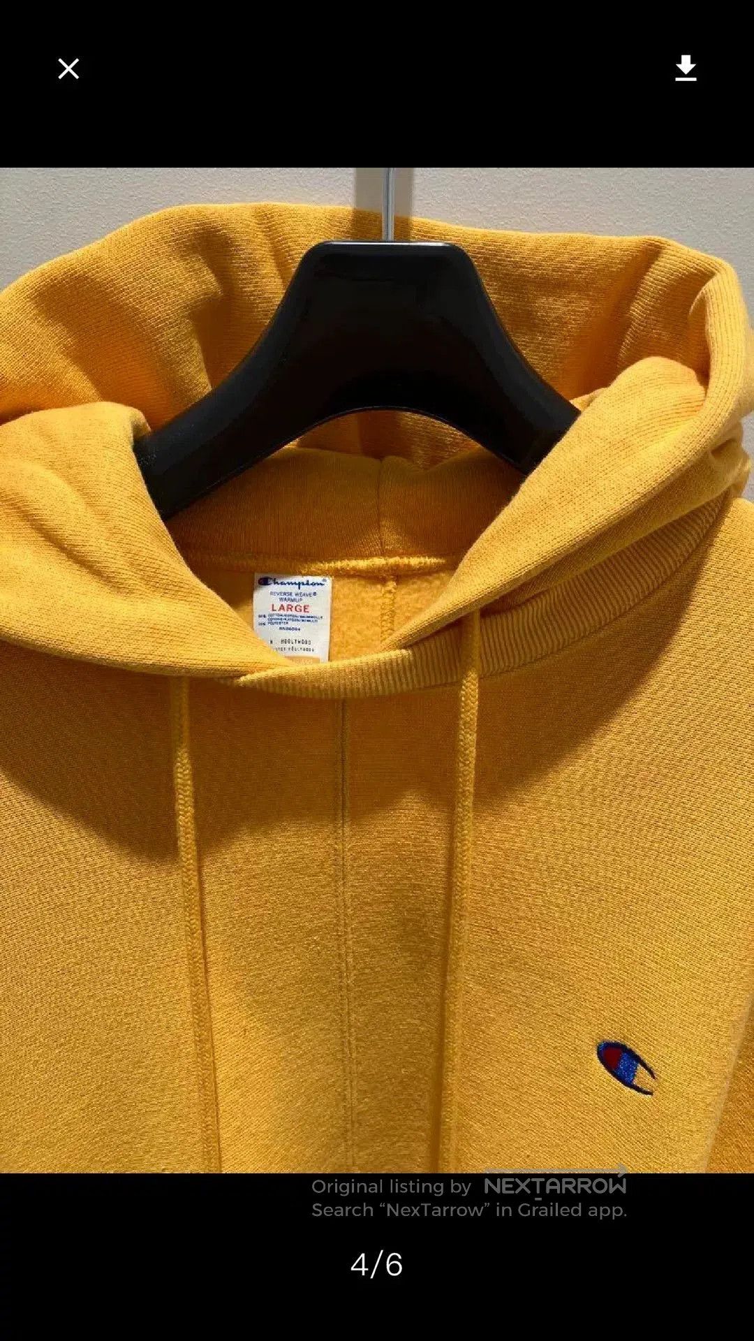 N.Hoolywood Champion Collaboration Yellow Hoodie. Size US L / EU 52-54 / 3 - 4 Thumbnail