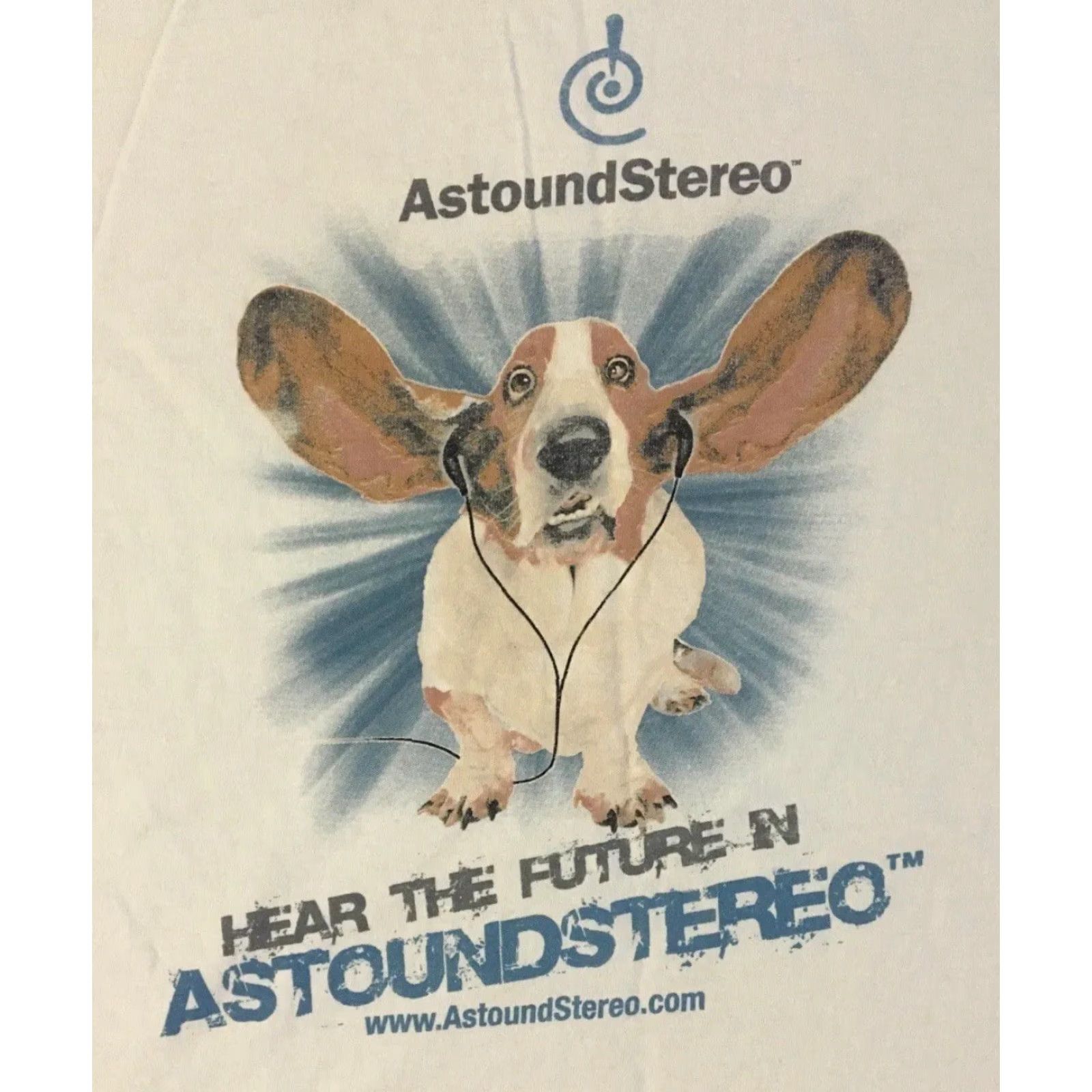 Vintage Vtg Astound Stereo Hear The Future Faded Distress Shirt M White 90s Grunge Promo T-Shirt Mens Size M Size US M / EU 48-50 / 2 - 3 Thumbnail
