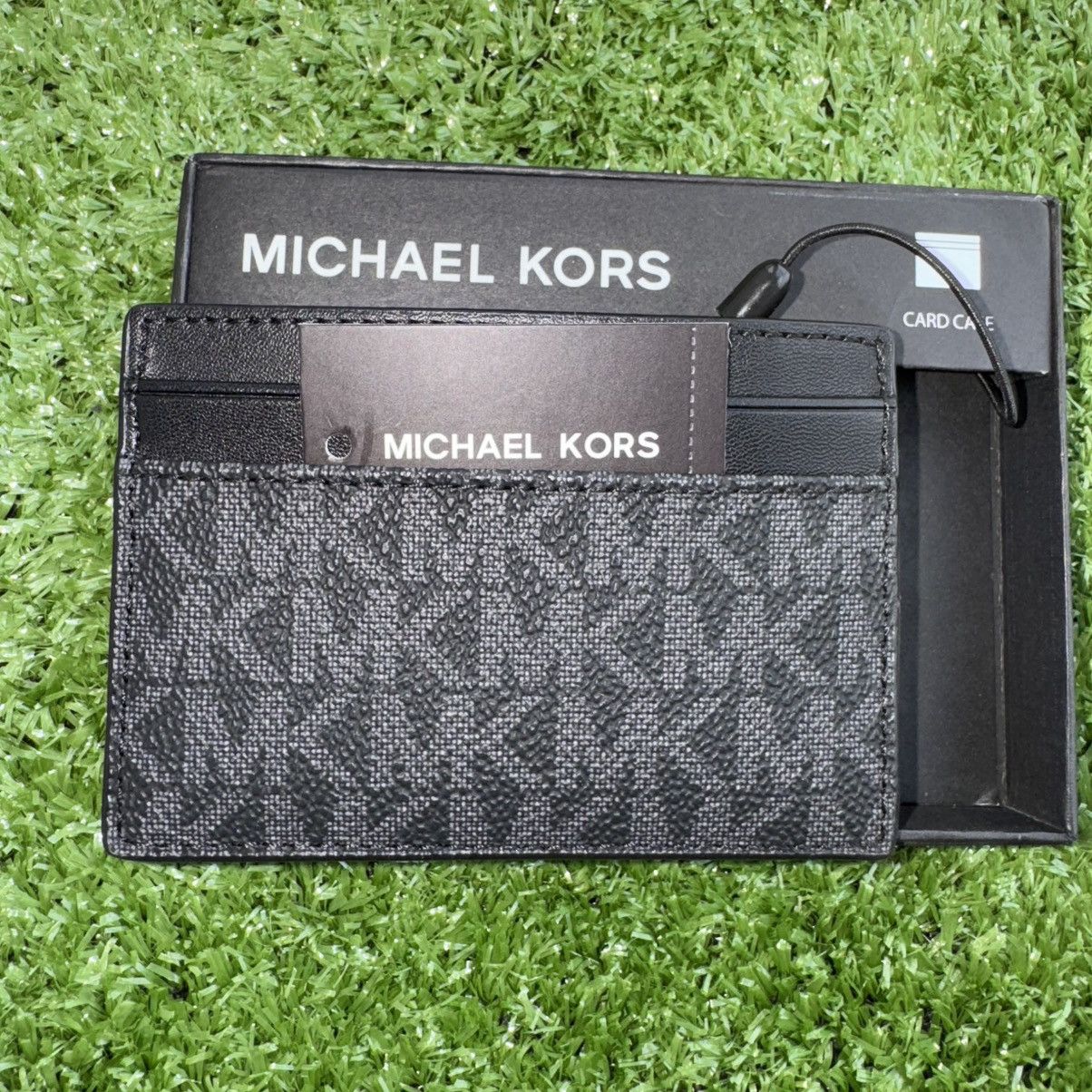 Michael Kors × Vintage Michael Kors Black Monogram Jet Set Leather Card Case Wallet Size ONE SIZE - 5 Thumbnail