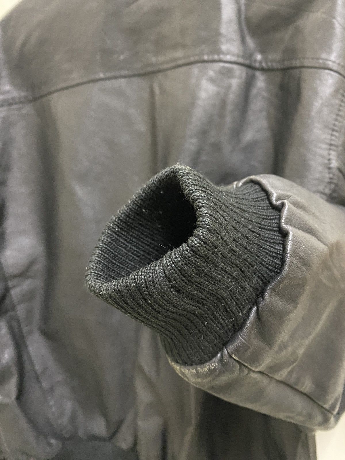 Designer × Japanese Brand × Vintage Vintage Leather Jacket Round neck luxury designers Size US M / EU 48-50 / 2 - 17 Thumbnail