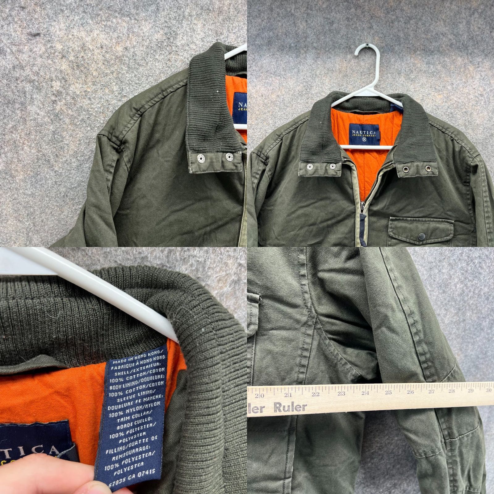 Nautica Nautica Jacket Mens Medium Bomber Full Zip Lined Nylon Green Regular Fit Vintage No Size US M / EU 48-50 / 2 - 8 Thumbnail