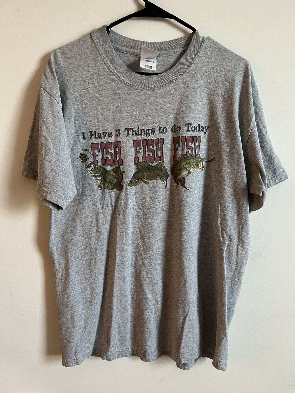 Vintage Vintage 90s Funny Fish Nature Bass Shirt Size US L / EU 52-54 / 3 - 1 Thumbnail