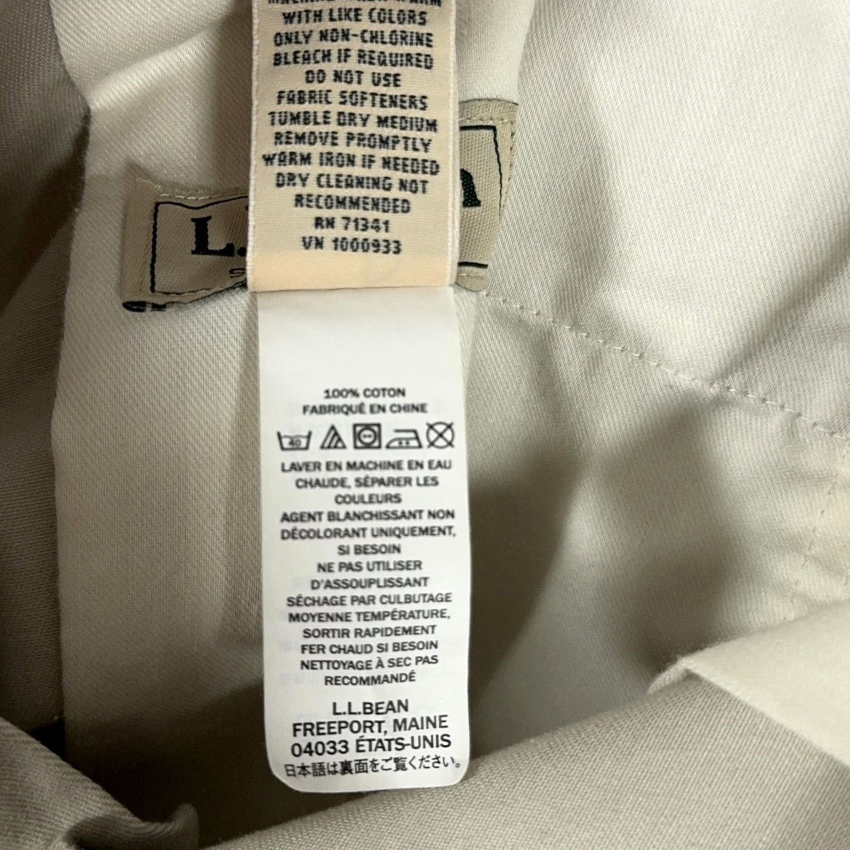 Vintage VINTAGE? No. L.L. Bean Chino Pants Mens 36x30 Beige 100% Cotton Standard Fit Straight Size US 36 / EU 52 - 6 Thumbnail