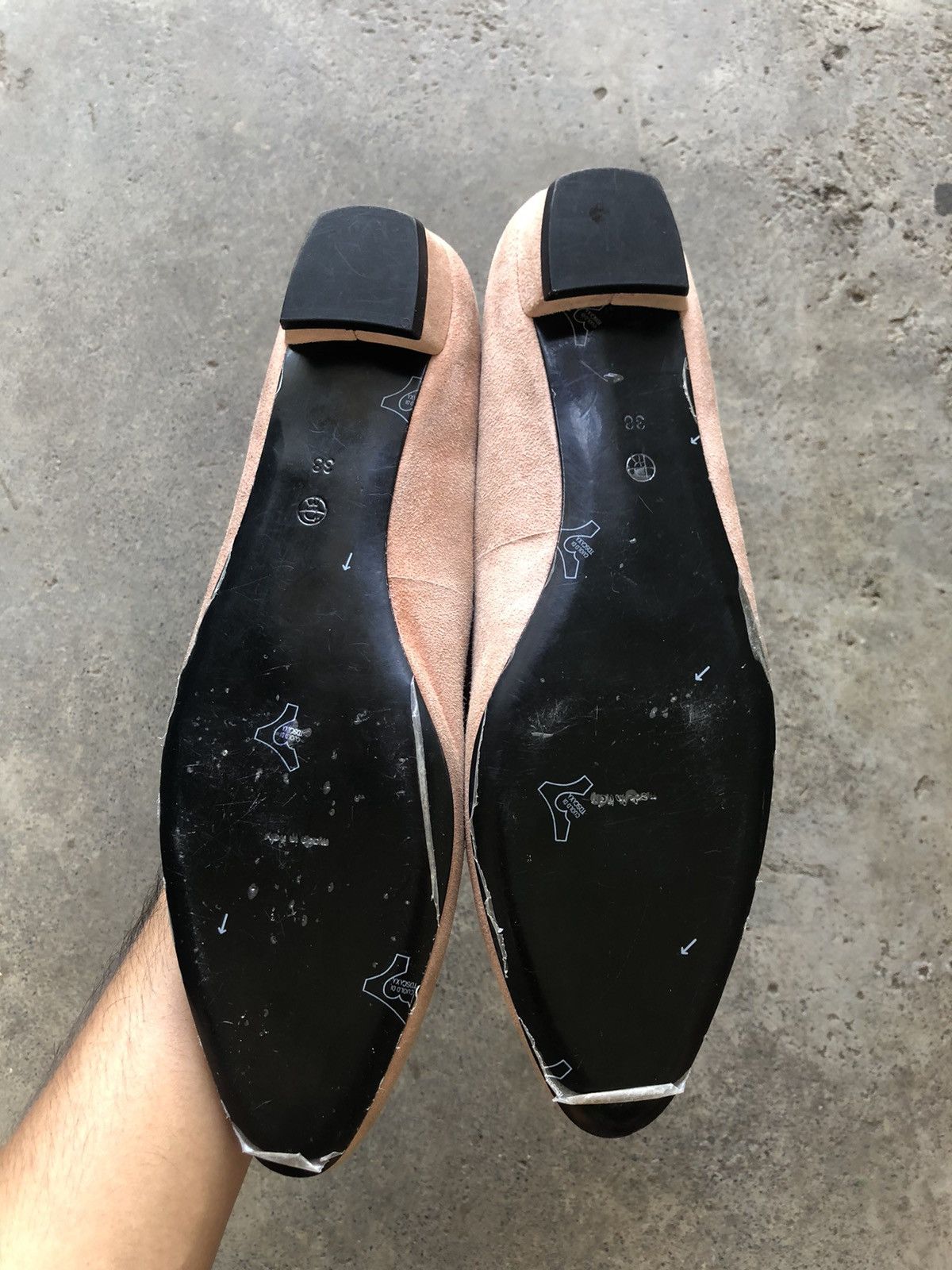 The Row The Row - Lady D Pale Flamingo Suede Ballerina Flat Size US 8 / IT 38 - 4 Thumbnail