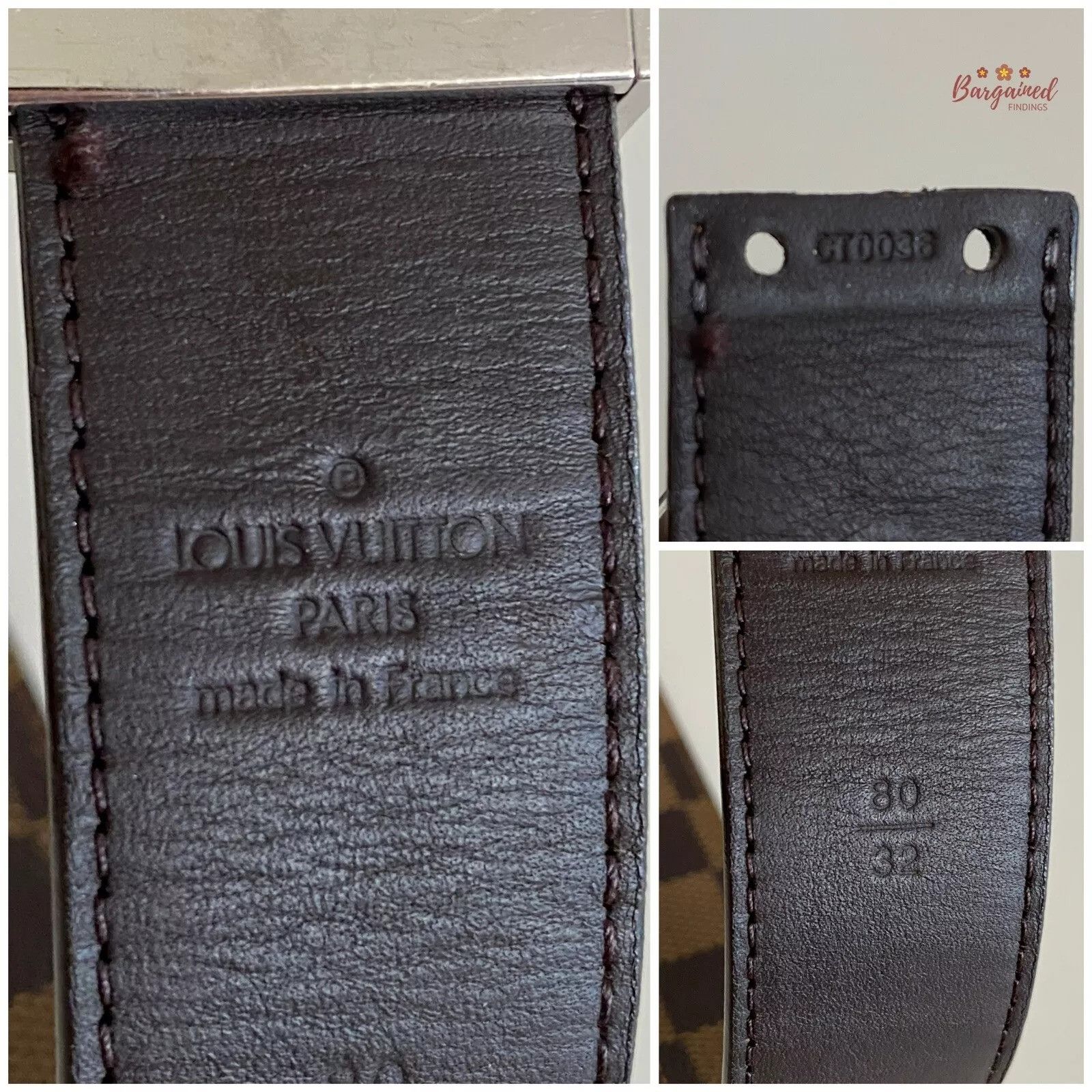 Louis Vuitton Louis Vuitton Damier Coated Leather Silver Buckle Belt Size 28 - 5 Thumbnail