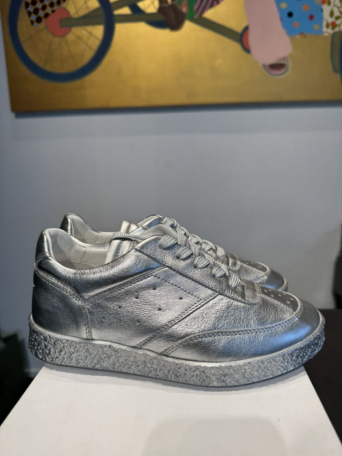 Maison Margiela MM6 silver sneakers 36 Size US 6 / IT 36 - 3 Thumbnail