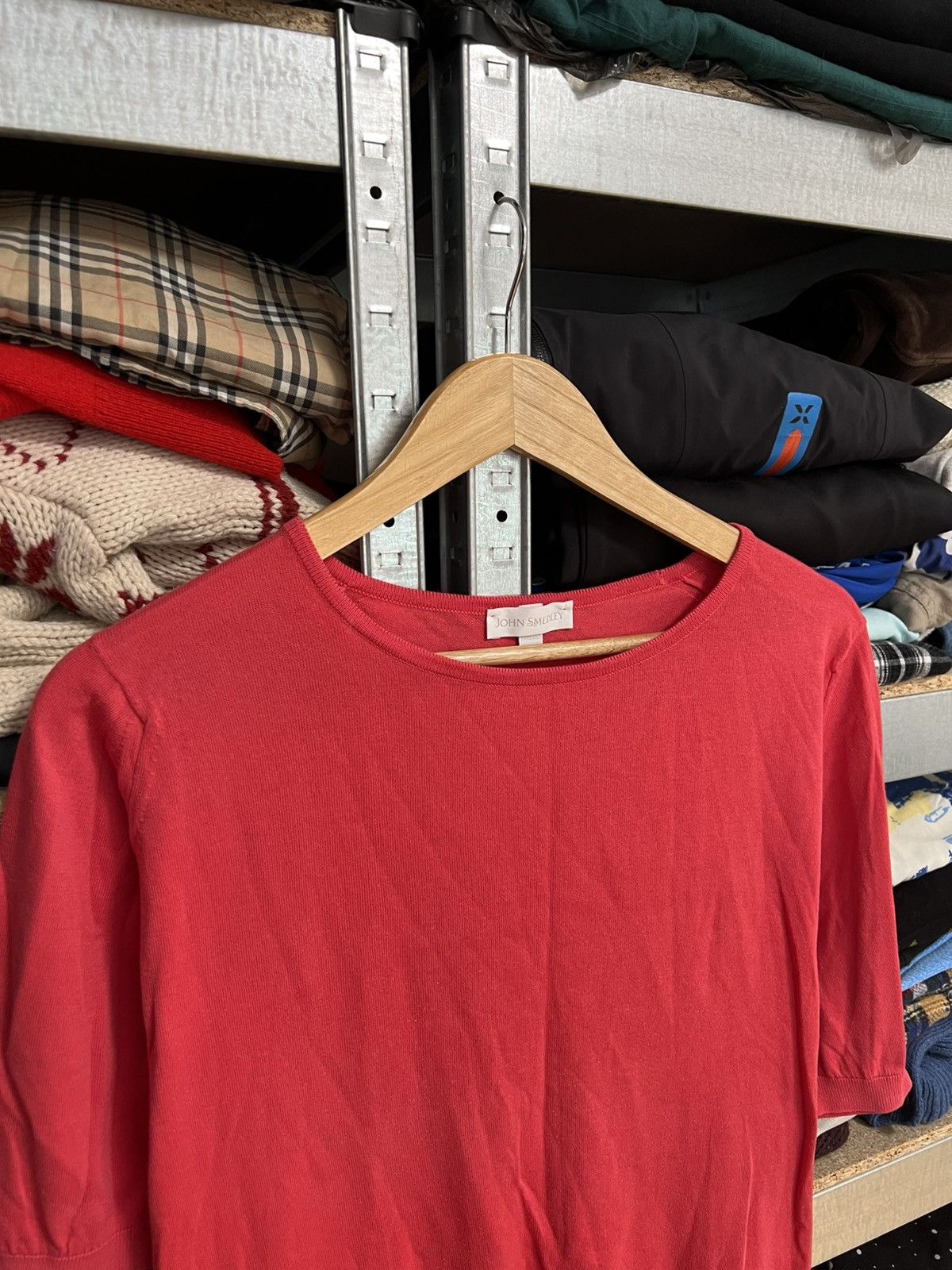 John Smedley John Smedley Womens Knit Shirt Sz L Sea Island Tee Sweater Size L / US 10 / IT 46 - 2 Thumbnail
