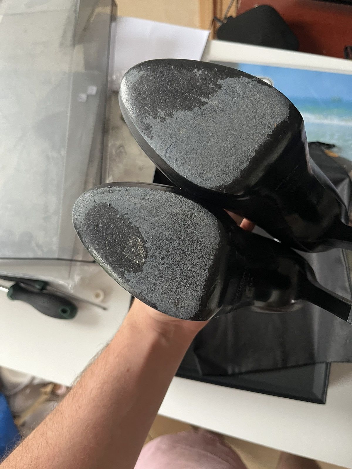 Yves Saint Laurent Yves Saint Laurant Heels black night Size US 8.5 / IT 38.5 - 10 Thumbnail
