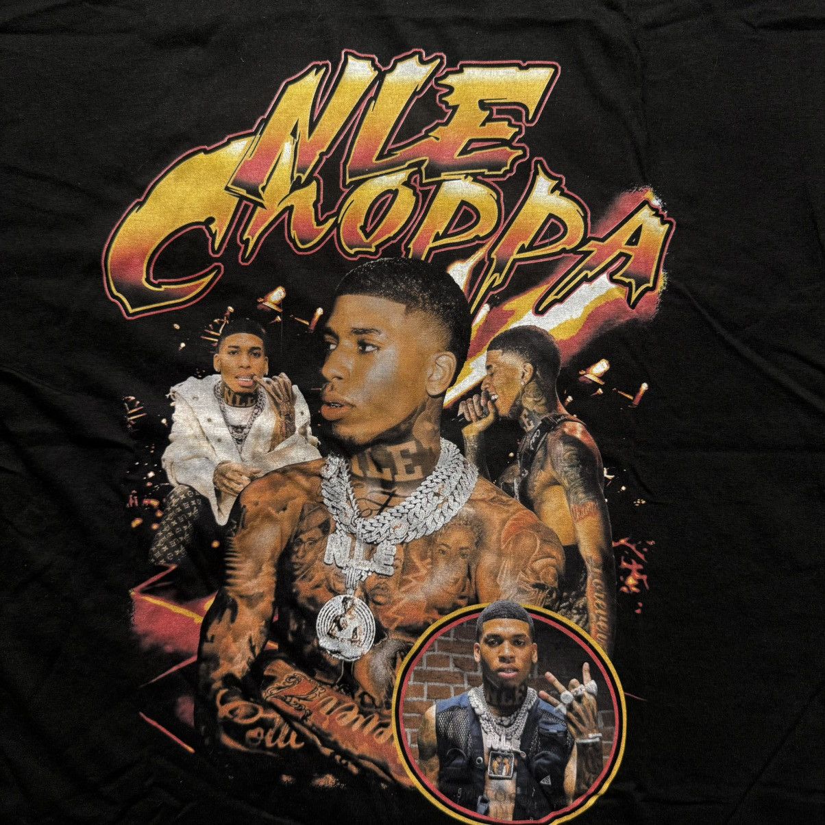 Rap Tees NLE CHOPPA “ COLLAGE “ OFFICIAL WEBSITE MERCH Size US M / EU 48-50 / 2 - 3 Thumbnail