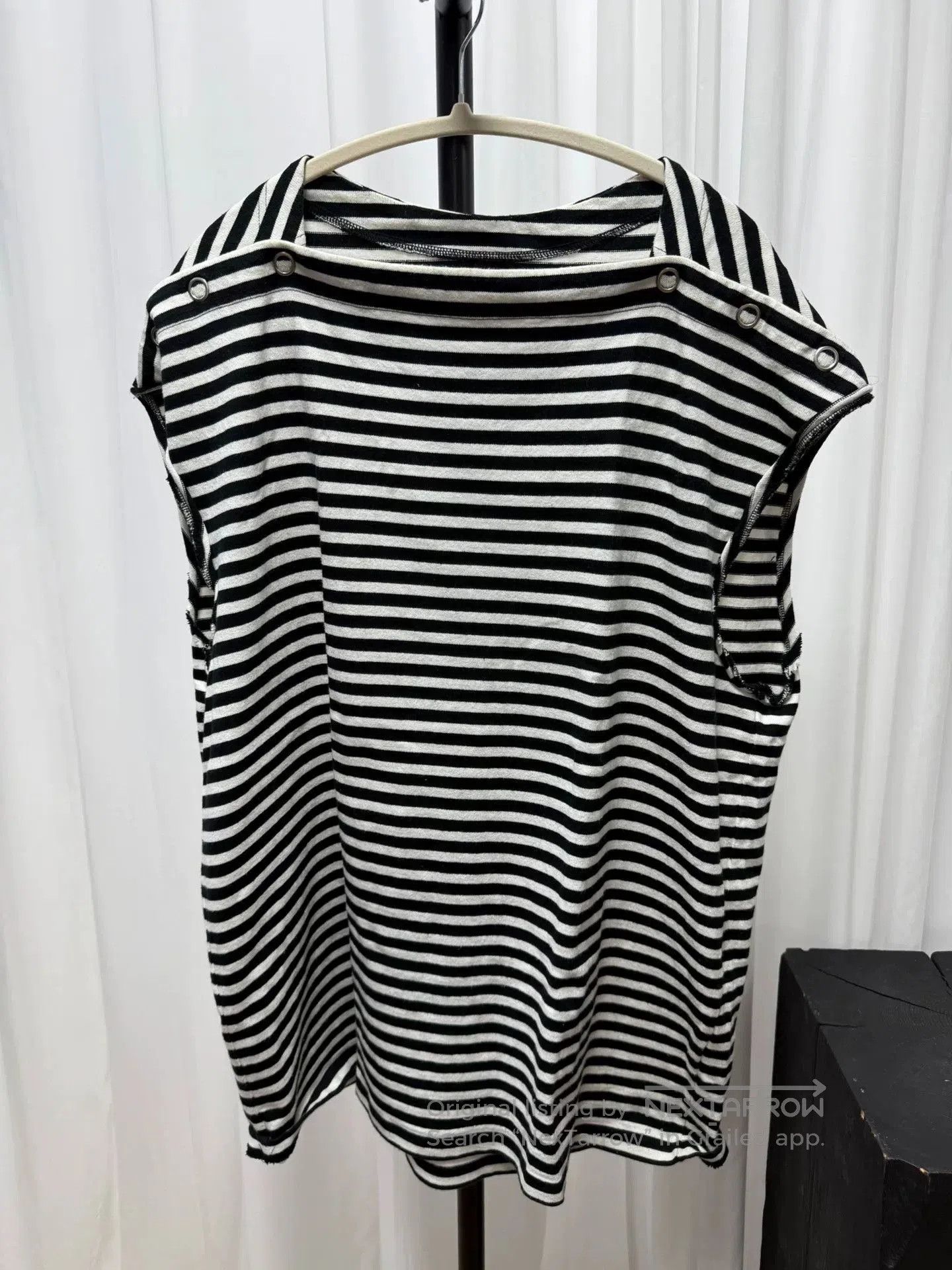 Comme des Garcons Homme Deux striped sleeveless top from The Soloist. Size US L / EU 52-54 / 3 - 1 Thumbnail
