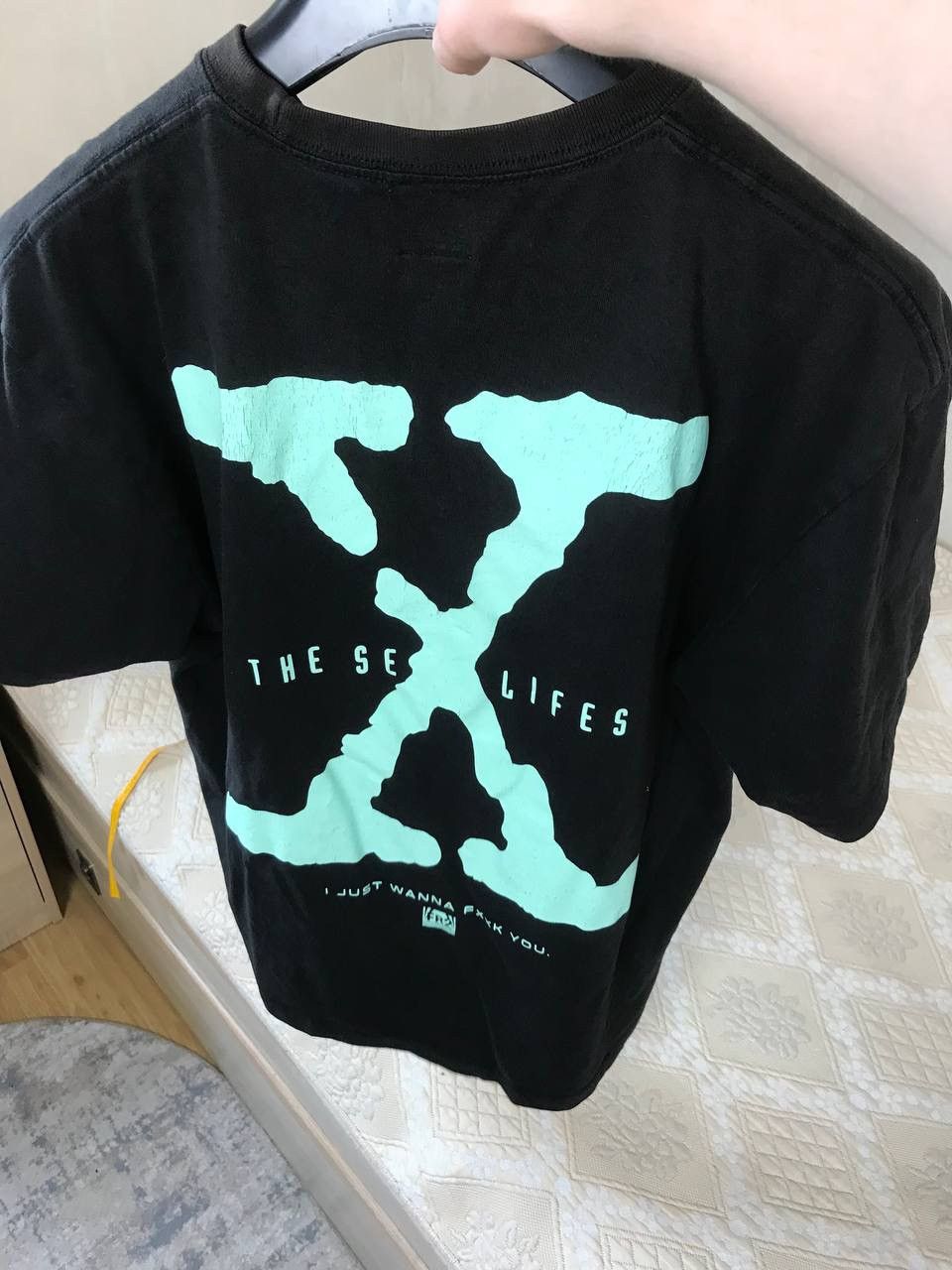 FR2 🔥 RARE X Files Sex Lifes FR2 Faded Washed T Shirt Humor Y2K Size US L / EU 52-54 / 3 - 10 Thumbnail