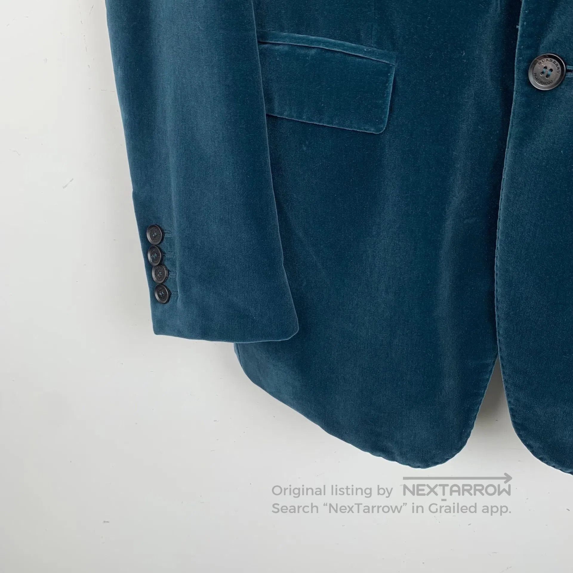 Burberry Prorsum Burberry Prorsum Blue Cotton Suede Lapel Blazer. Size US M / EU 48-50 / 2 - 4 Thumbnail
