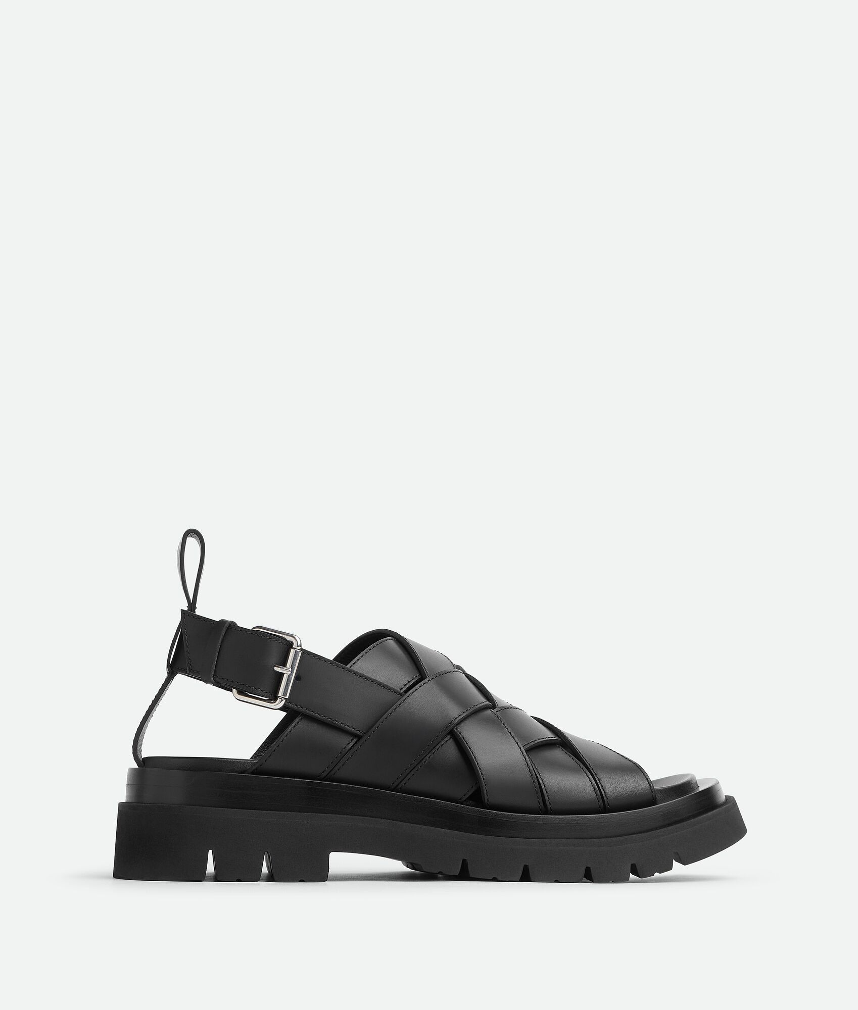 o1w1db10525 Lug Strap Sandals in Black