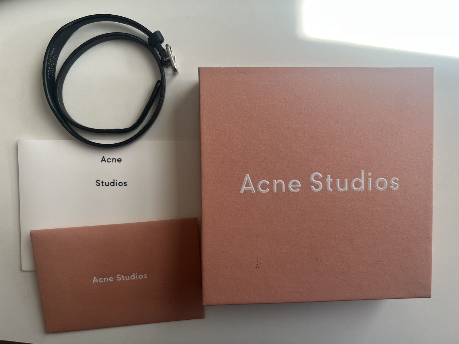 Acne Studios Acne Studios Leather bracelet. Black Size ONE SIZE - 1 Thumbnail