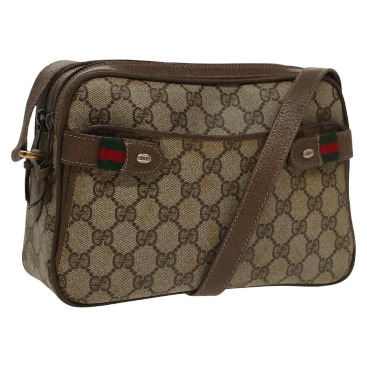 Gucci GUCCI GG Supreme Web Sherry Line Shoulder Bag Pvc Beige 93 Size ONE SIZE - 1 Thumbnail