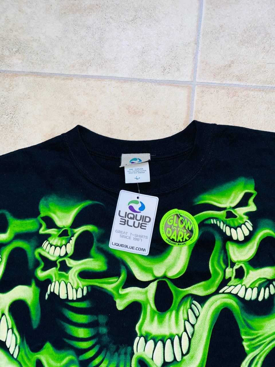 Liquid Blue × Scully × Vintage 90s Skull Pile Glow In Dark Carhartt Size US L / EU 52-54 / 3 - 3 Thumbnail