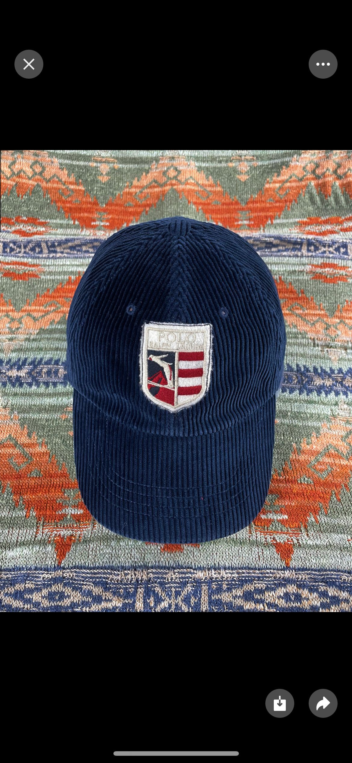 Polo Ralph Lauren Polo Ralph Lauren corduroy rare baseball hat baseball cap Size ONE SIZE - 1 Thumbnail