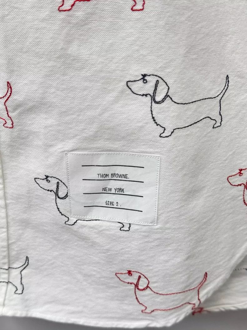 Thom Browne Thom Browne Long-sleeved shirt with sausage dog embroidery Size US M / EU 48-50 / 2 - 2 Thumbnail