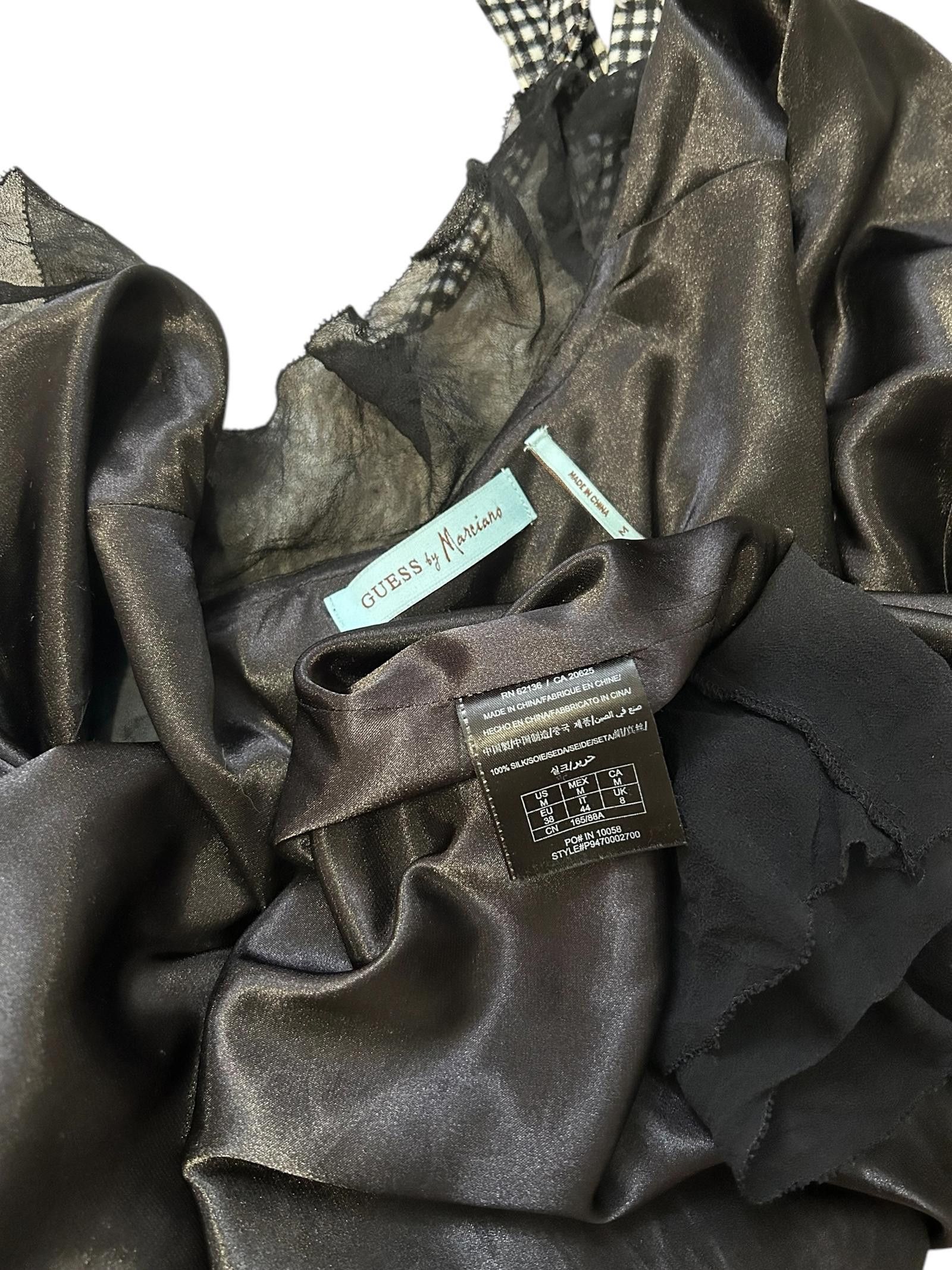 Designer Elegant Black Ruffle Dress Size 32" / US 10 / IT 46 - 6 Thumbnail