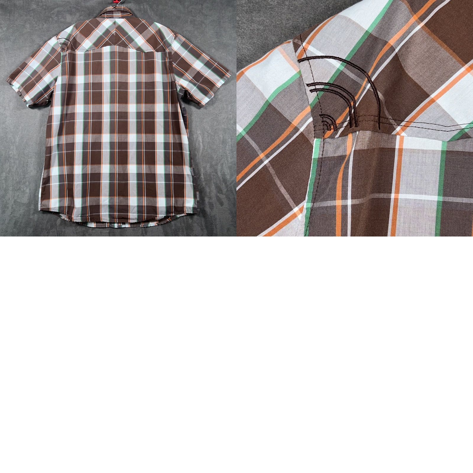 The North Face VINTAGE The North Face Shirt Mens L Brown Plaid Short Sleeve Button Up Outdoors Camping Size US L / EU 52-54 / 3 - 8 Thumbnail