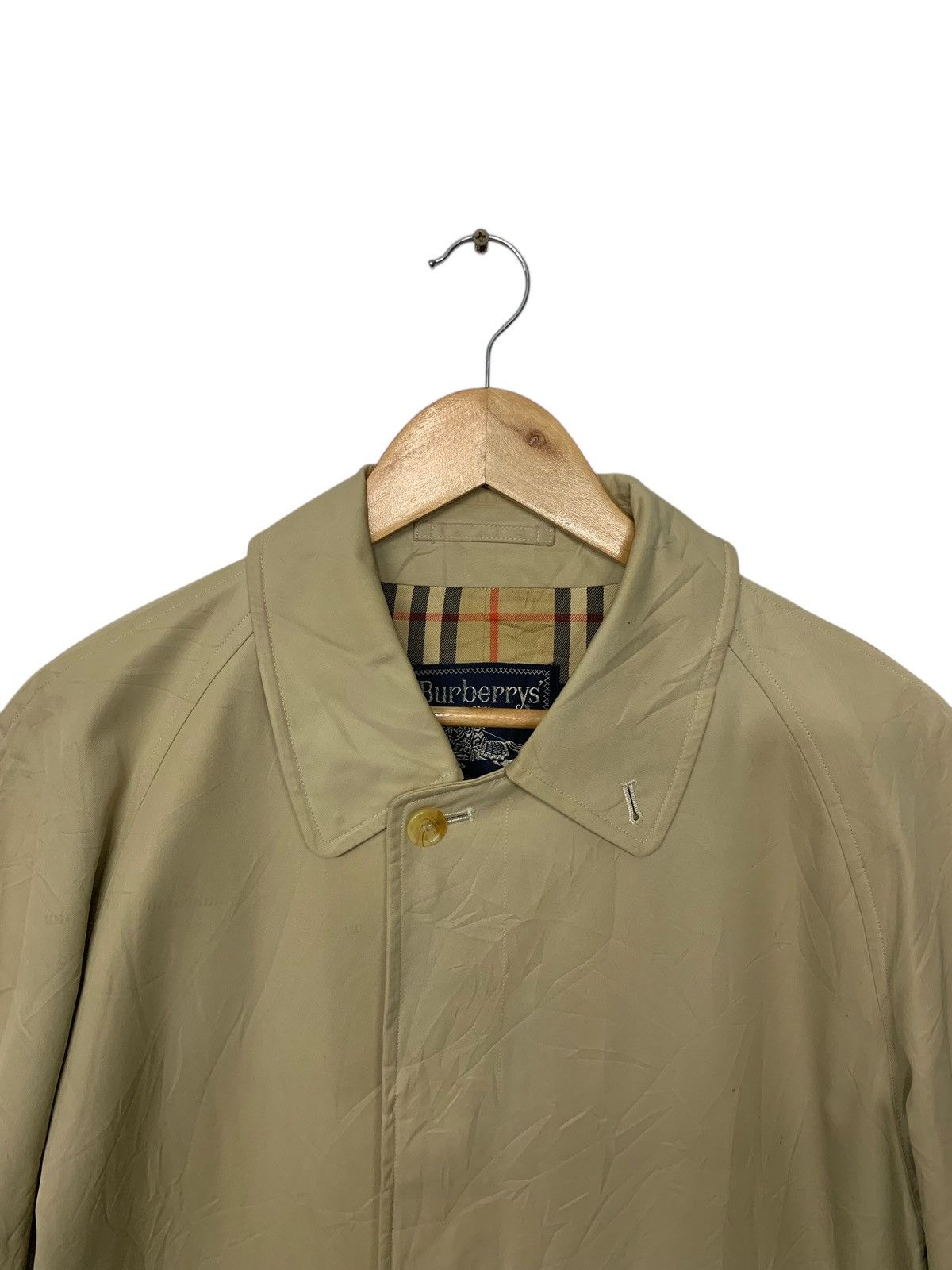 Burberry × Designer × Vintage Vintage Burberry's Nova Chek Long Jacket Button Ups Size US L / EU 52-54 / 3 - 6 Thumbnail