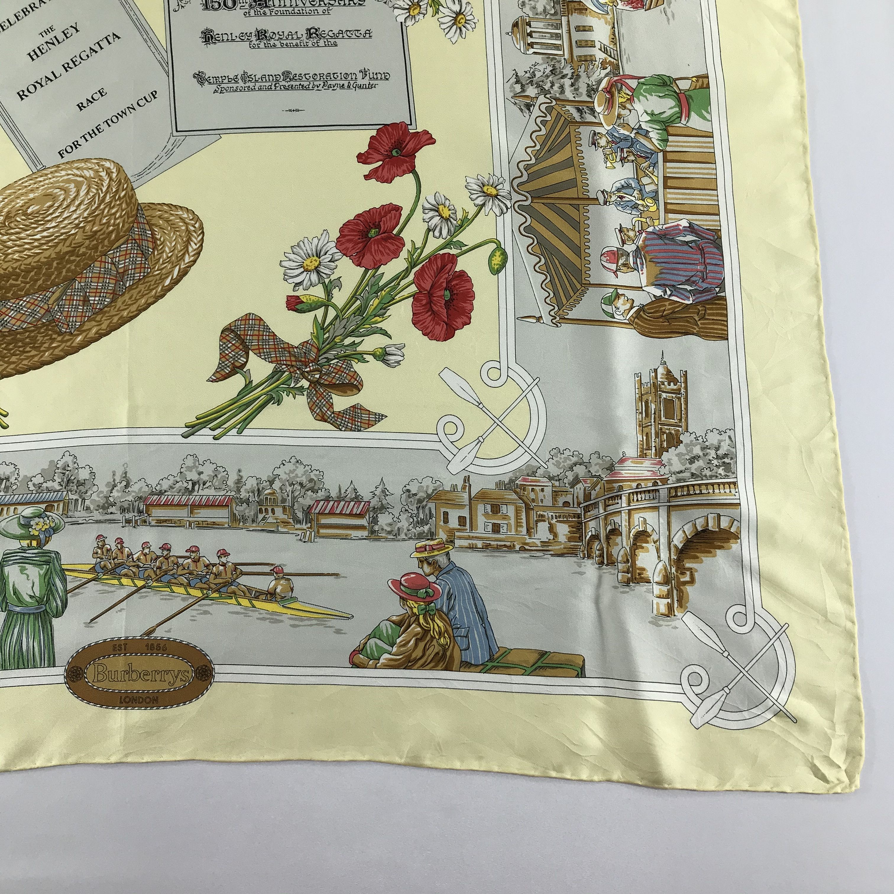 Burberry Vintage Burberry Silk Scarf Size ONE SIZE - 4 Thumbnail