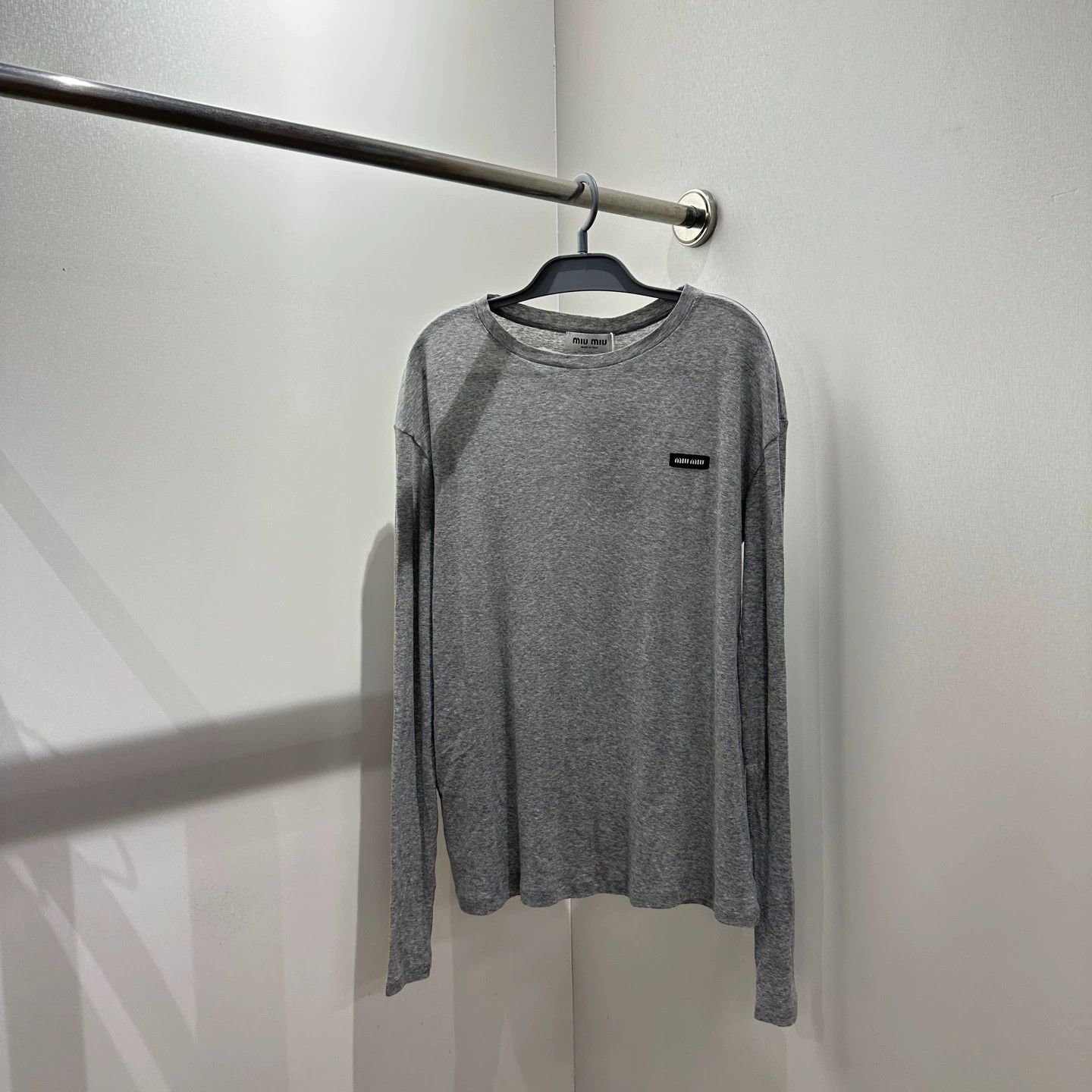 Miu Miu MIU MIU Logo Letter Thin Long-Sleeve Cotton Base Layer M Size M / US 6-8 / IT 42-44 - 1 Thumbnail