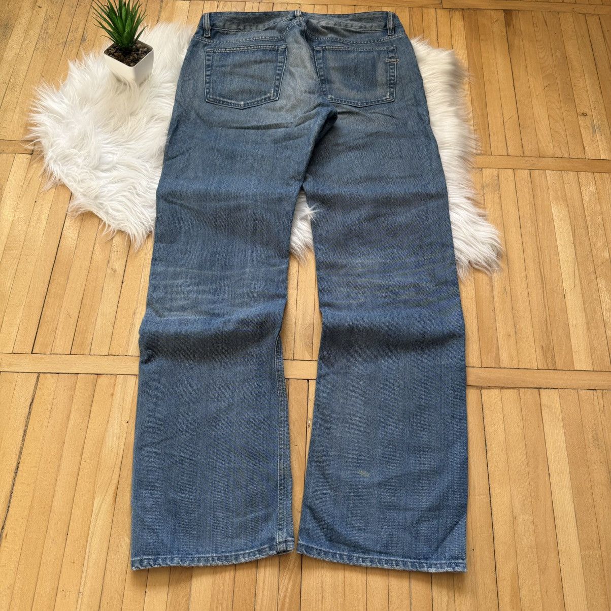 Diesel 📌 Crazy Diesel Flared Bootcut Vintage Y2K Washed Blue Denim Size US 34 / EU 50 - 12 Thumbnail
