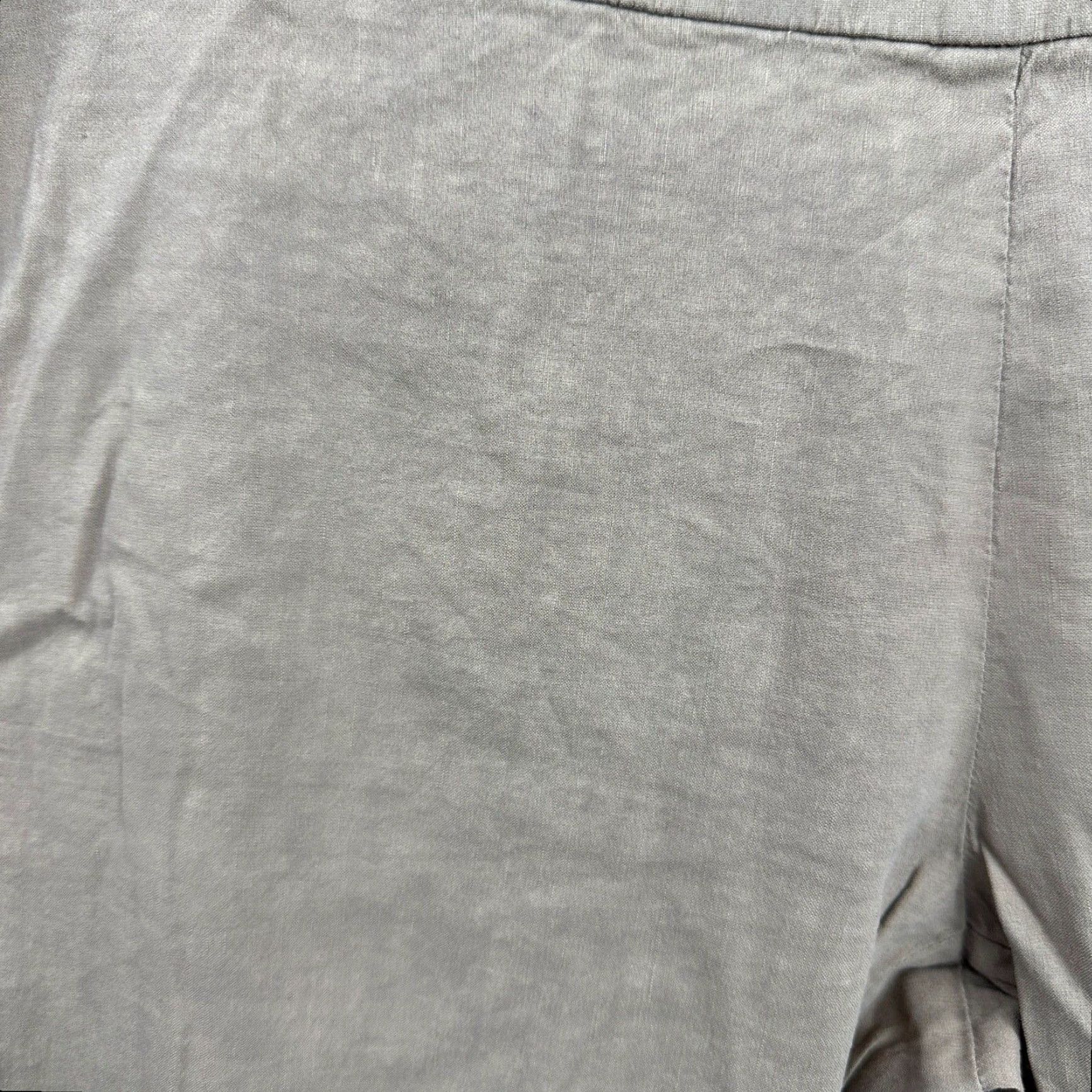 Eileen Fisher Eileen Fisher Pants Womens S Linen Viscose Flat Front Beige Cropped Cuffed Side Zip Classic Straight Knit 0 Size 28" / US 6 / IT 42 - 5 Thumbnail
