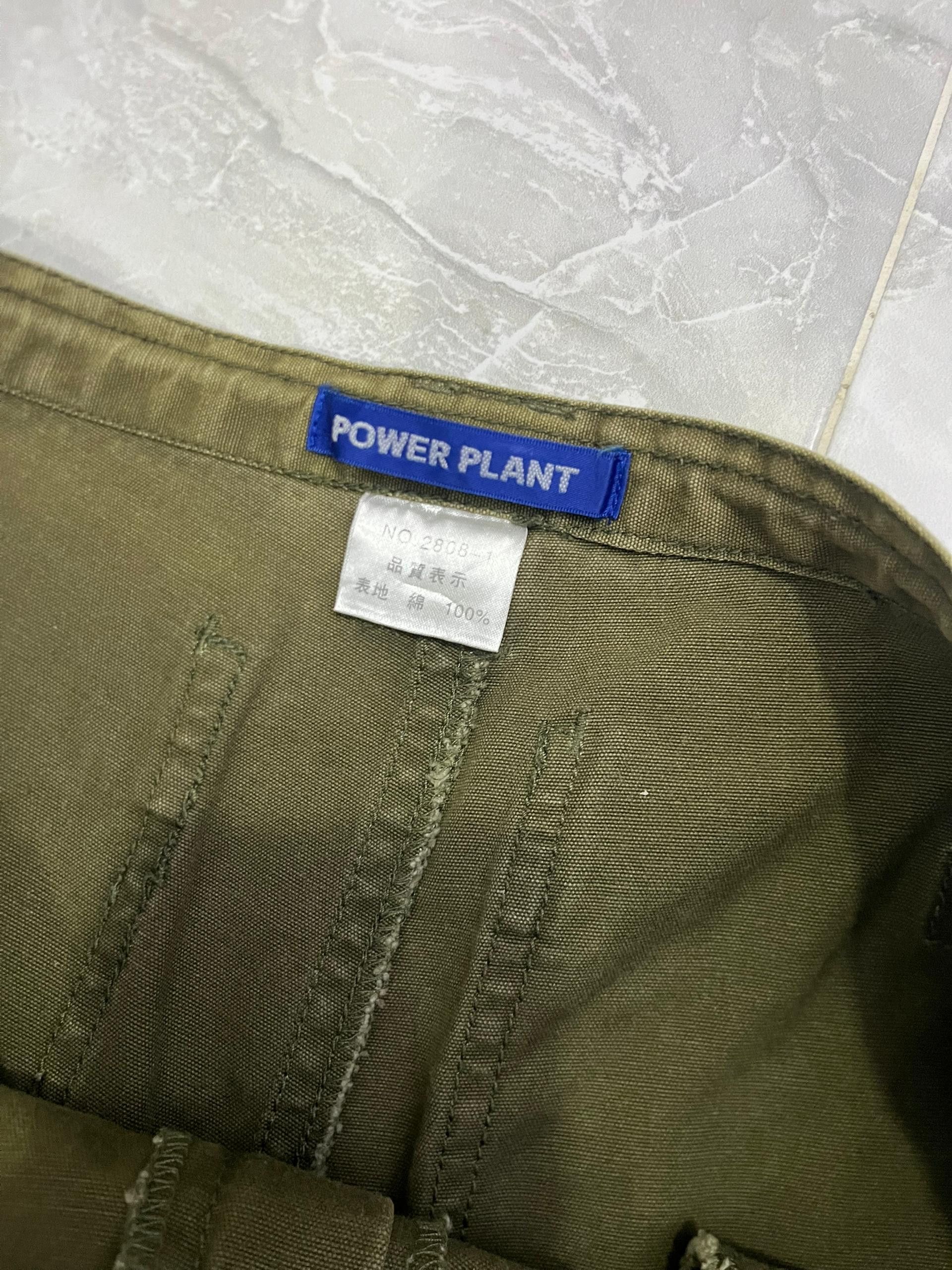 Japanese Brand Power Plant Women Olive Military Utility Cargos Size 32" / US 10 / IT 46 - 4 Thumbnail