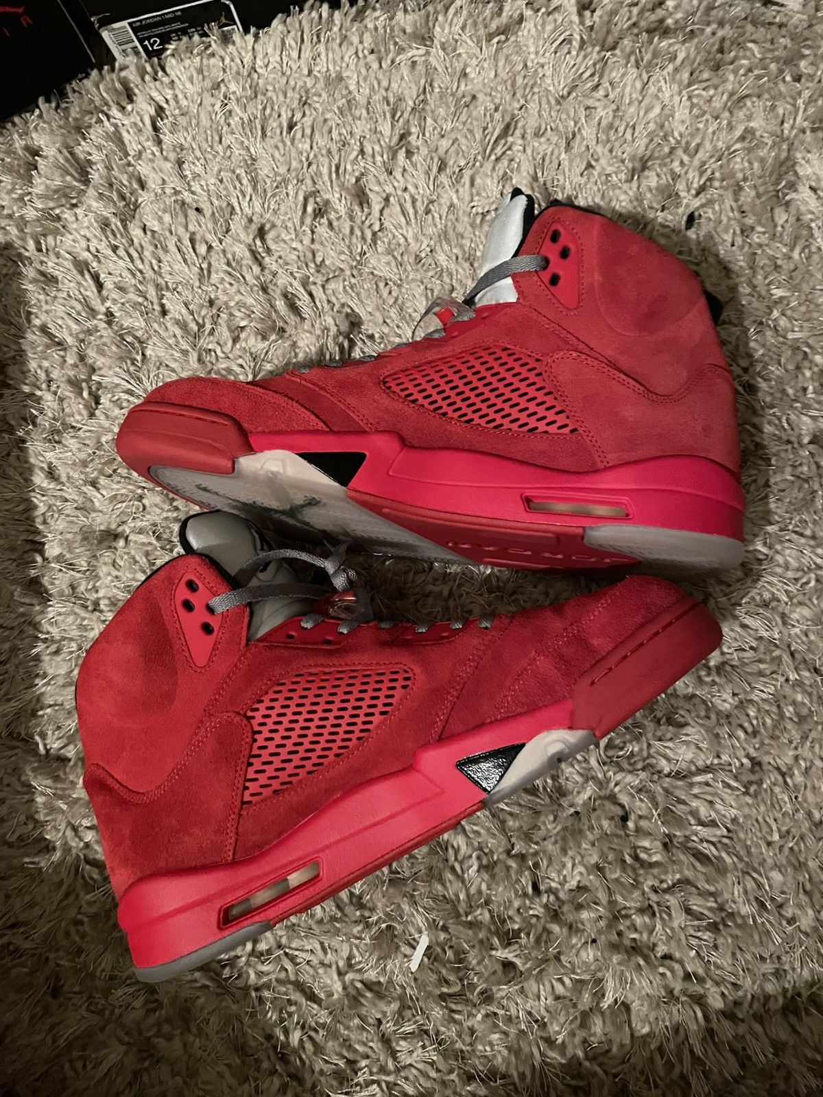 Jordan Brand Jordan 5 Red Suede Size US 13 / EU 46 - 3 Thumbnail