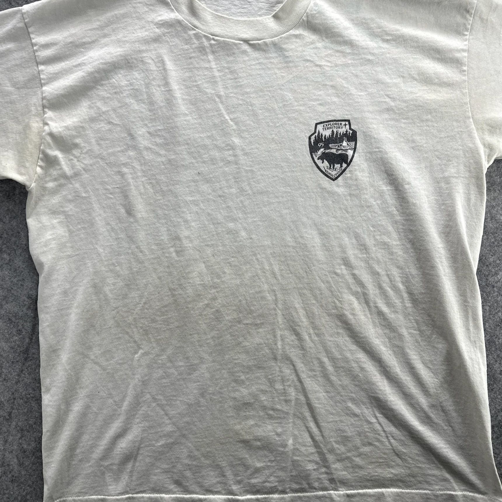 Hanes VINTAGE Hanes Explorer Territory Shirt Mens XL White Moose Badge Graphic Outdoors 90s Tee Size US XL / EU 56 / 4 - 4 Thumbnail