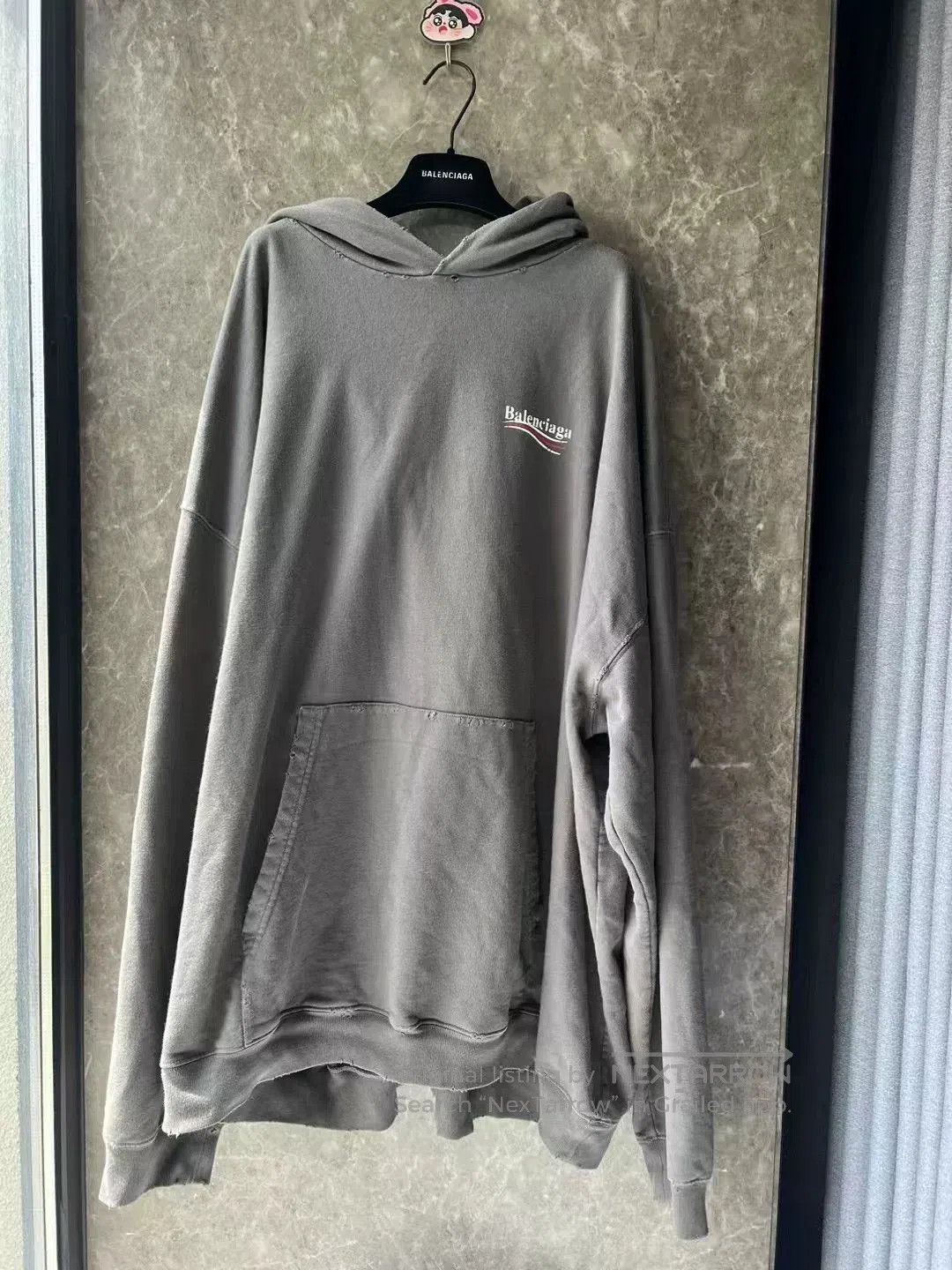 Balenciaga Balenciaga Distressed Coke Hoodie S. Size US S / EU 44-46 / 1 - 1 Thumbnail