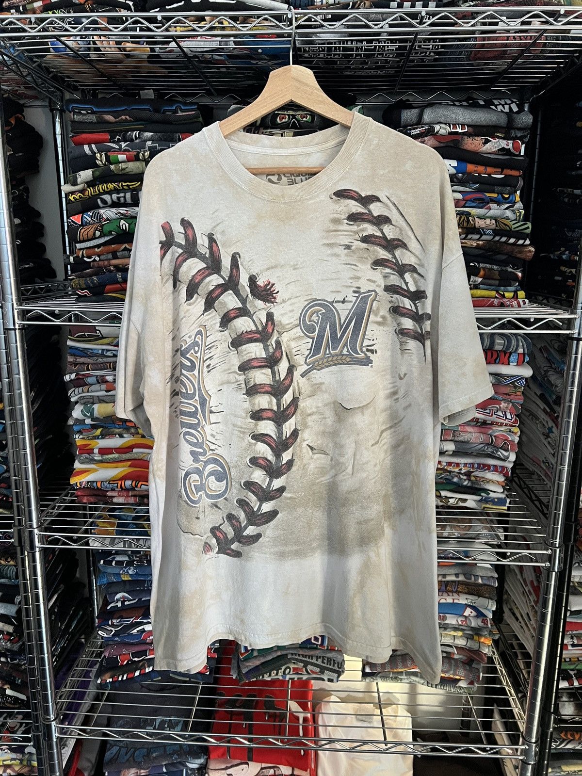 Liquid Blue MLB Milwaukee Brewers Baseball AOP Tie Dye Size US XXL / EU 58 / 5 - 1 Thumbnail