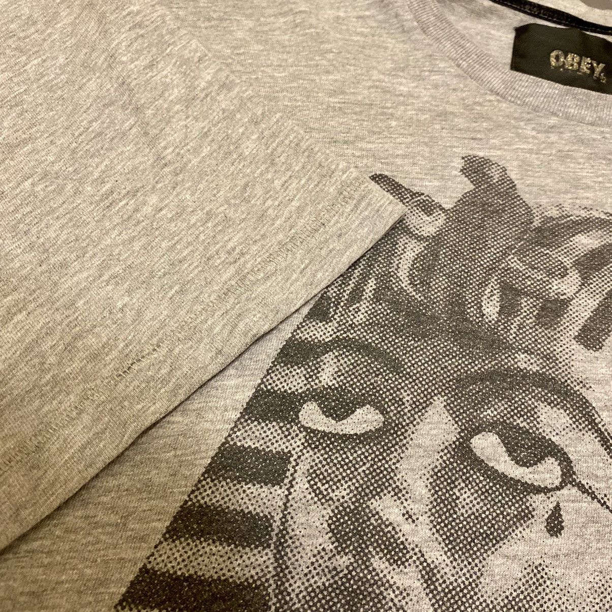 Image of Obey Premium Pharaoh Sarcophagus Tee in Grey, Men's (Size 2XL)