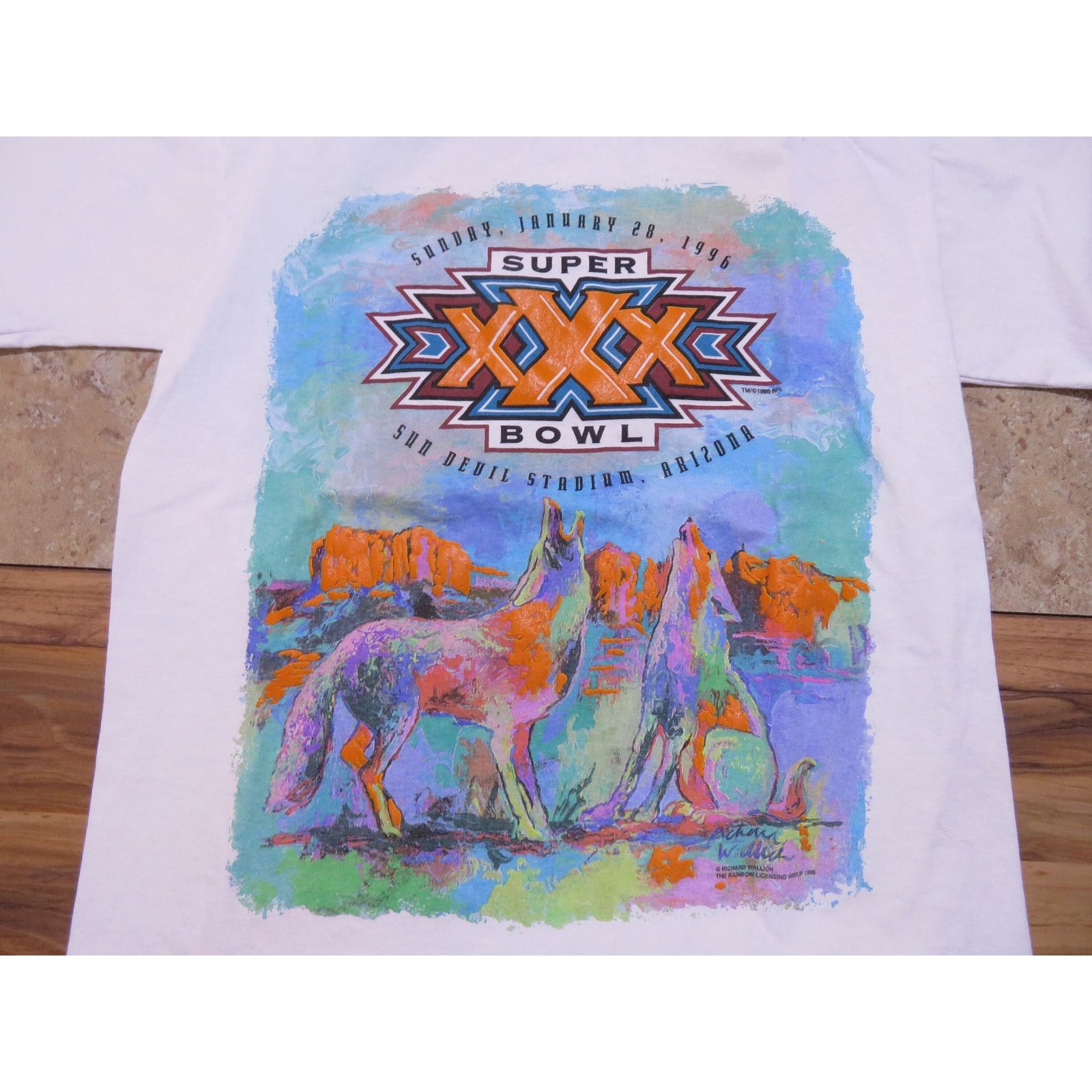 Anvil Super Bowl XXX 30 Sun Devil Stadium Tempe AZ T-shirt Sz M Size US M / EU 48-50 / 2 - 2 Thumbnail