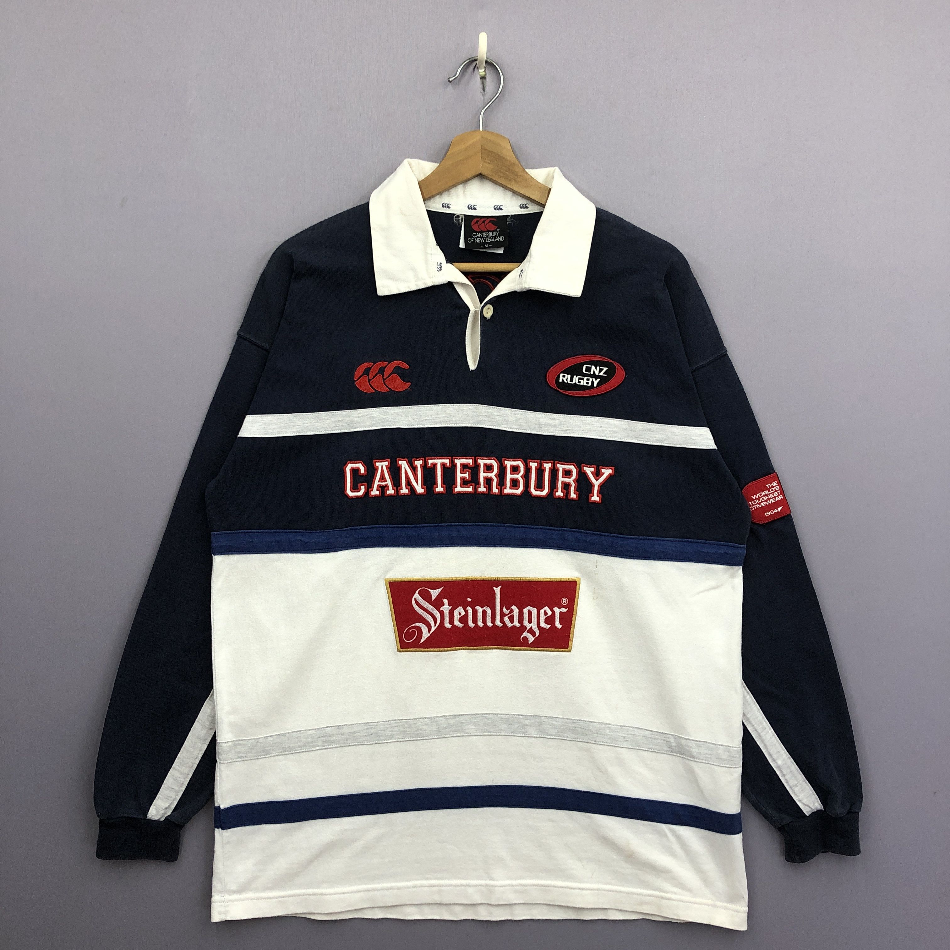 Canterbury of New Zealand × Vintage Vintage Canterbury Steinlager Sweater Rugby Sweatshirt Size US L / EU 52-54 / 3 - 1 Thumbnail