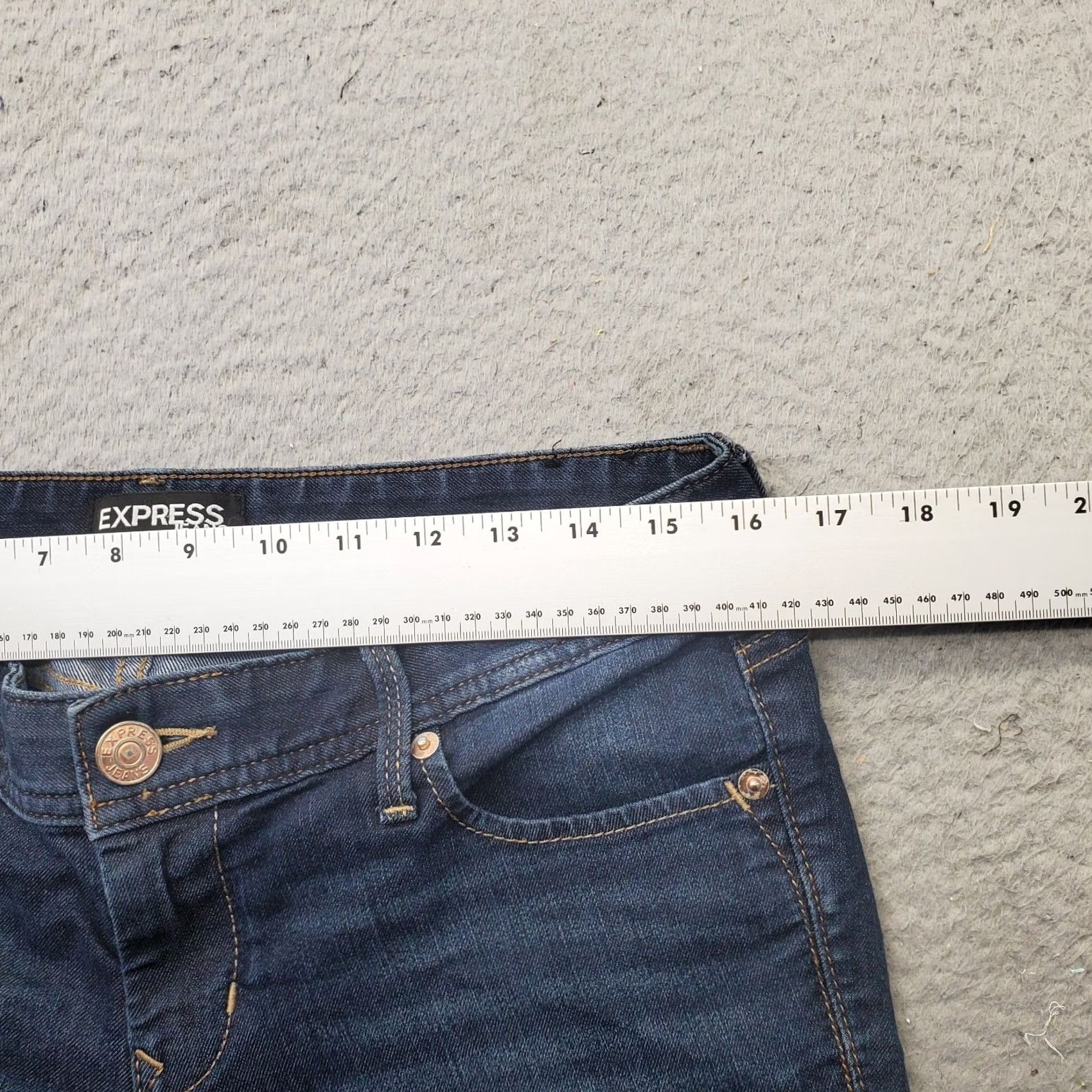 Express Express Jeans Womens 8 Blue Denim Regular Fit Low Rise Skinny Leg Medium Wash Jeans Size 30" / US 8 / IT 44 - 6 Thumbnail