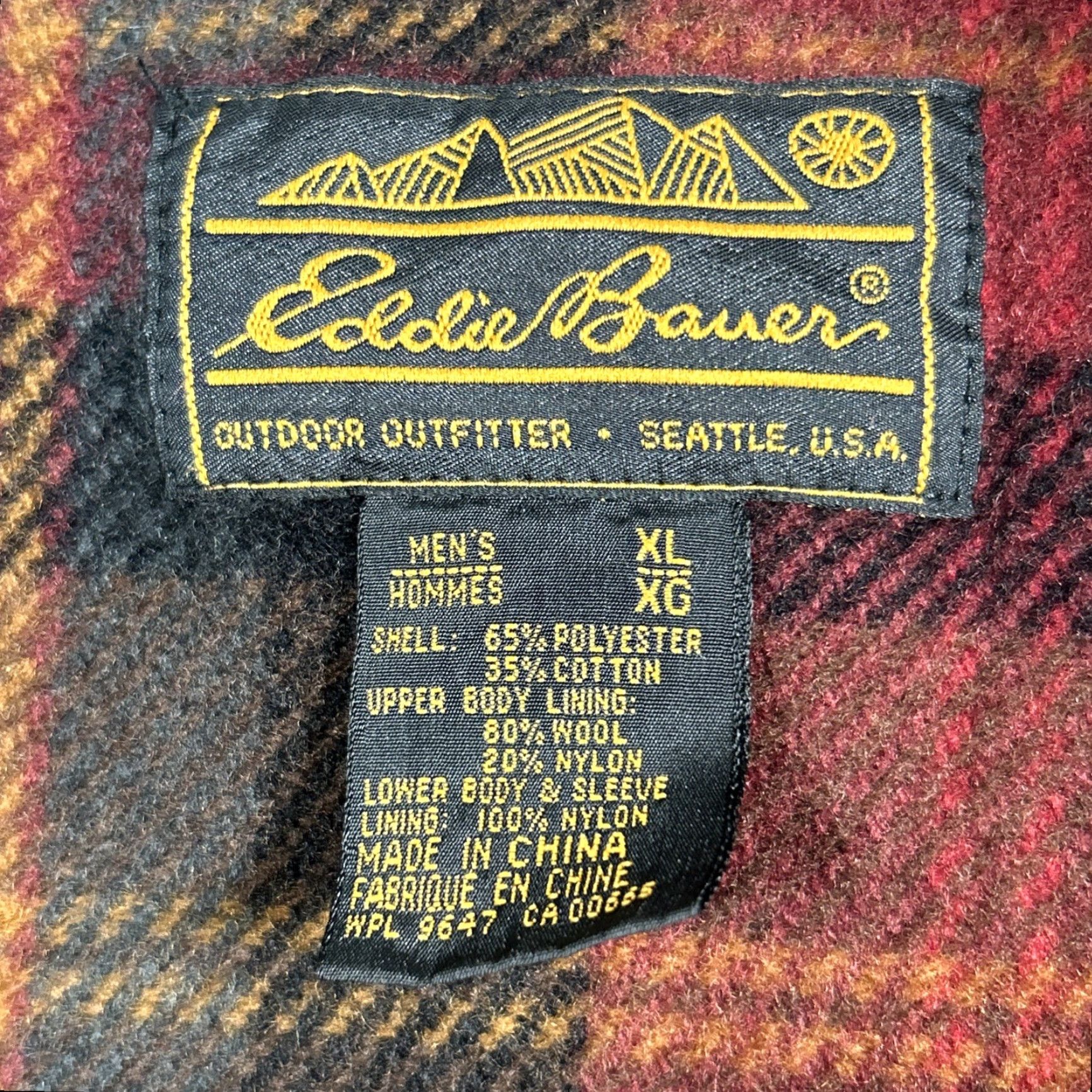 Eddie Bauer VTG Eddie Bauer Mountain Parka Mens Wool Lined Forest Green XL Parka Jacket Casual Workwear Outdoor 80s 90s Mens Size US XL / EU 56 / 4 - 6 Thumbnail
