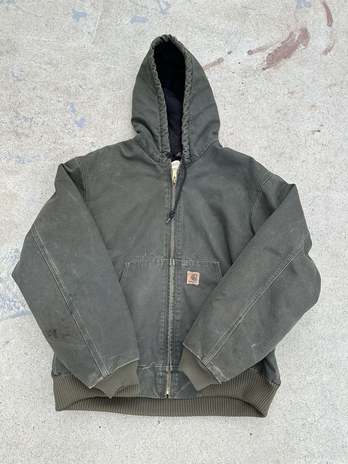 Vintage Vintage carharrt olive green work jacket | Grailed