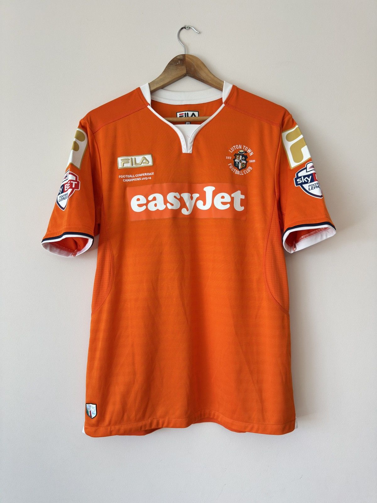Fila McNulty #5 Luton Town 2014-2015 Home Soccer Jersey Shirt Kit Size US M / EU 48-50 / 2 - 2 Thumbnail