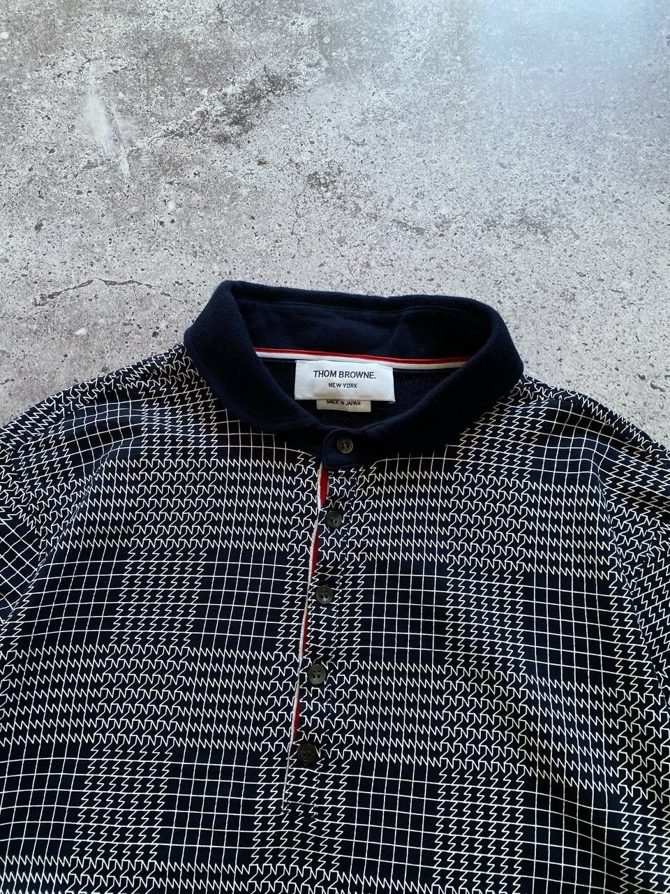 Thom Browne THOM BROWNE NAVY CAGED SHORT SLEEVE KNIT POLO T SHIRT Size US M / EU 48-50 / 2 - 4 Thumbnail