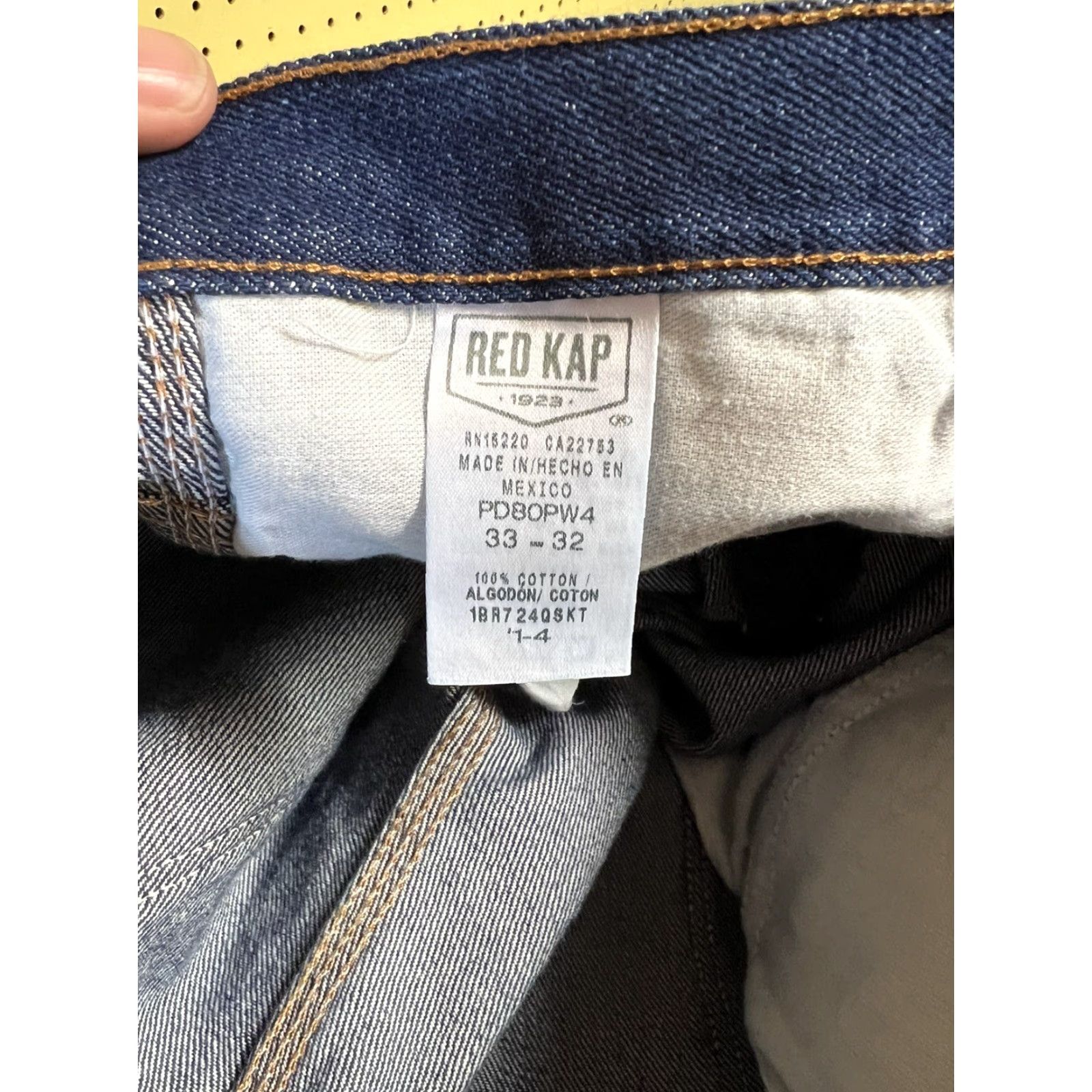 Red Kap Red Kap Jeans PD80PW4 Regular 33x32 Denim Blue Men Jeans Straight Zip 33 Inseam 32 Dark Wash NWOT Vintage No? Size US 33 - 4 Thumbnail