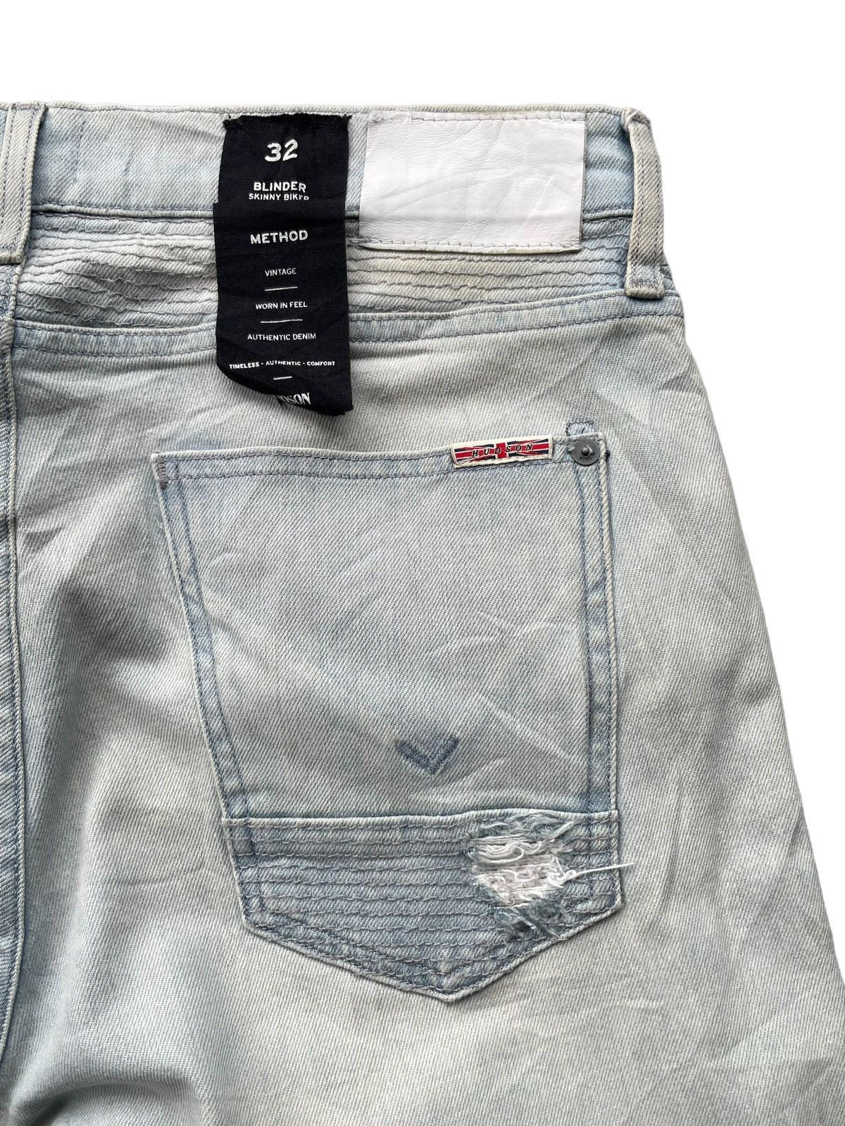 Hudson Hudson Skinny Biker Faded & Distresed Size US 34 / EU 50 - 13 Thumbnail
