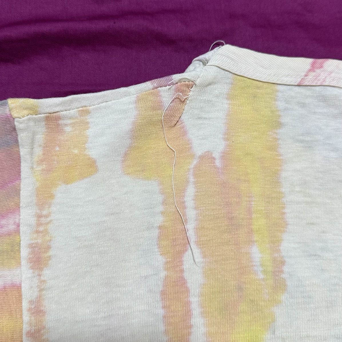 Champion × Vintage Vintage 1970s Champion Blue Bar T Shirt M YMCA Camp Tie Dye Size US M / EU 48-50 / 2 - 6 Thumbnail
