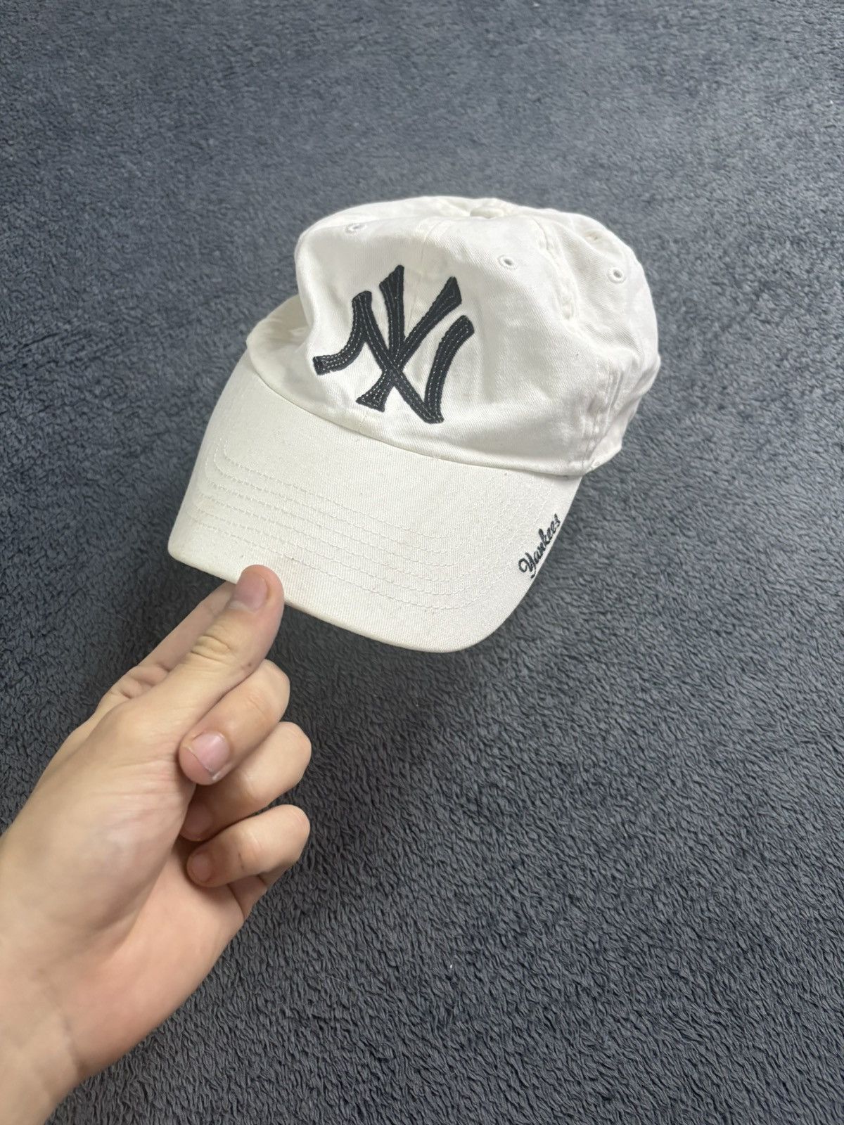 New Era 00s New Era Yankees Vintage Big Logo Retro Hat Cap Rare Size ONE SIZE - 2 Thumbnail