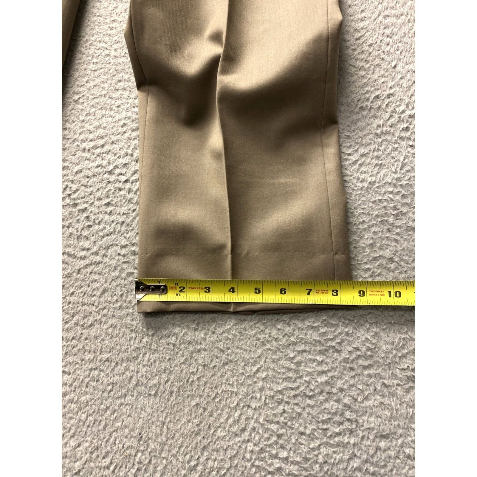 Vintage Pazoni Men's Dress Pants 33 x 32 Dark Ginger Wool Straight Front Pockets Men Formal Business Italy 100% Wool, Dark Ginger, 33 x 32, Sl as h Pocke ts Size US 33 - 5 Thumbnail