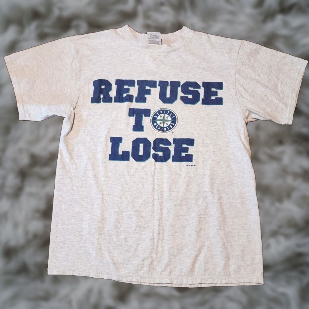 Tultex VINTAGE Seattle Mariners Refuse to Lose Tultex 90s Tee Large L Mens Grey Size US L / EU 52-54 / 3 - 1 Thumbnail