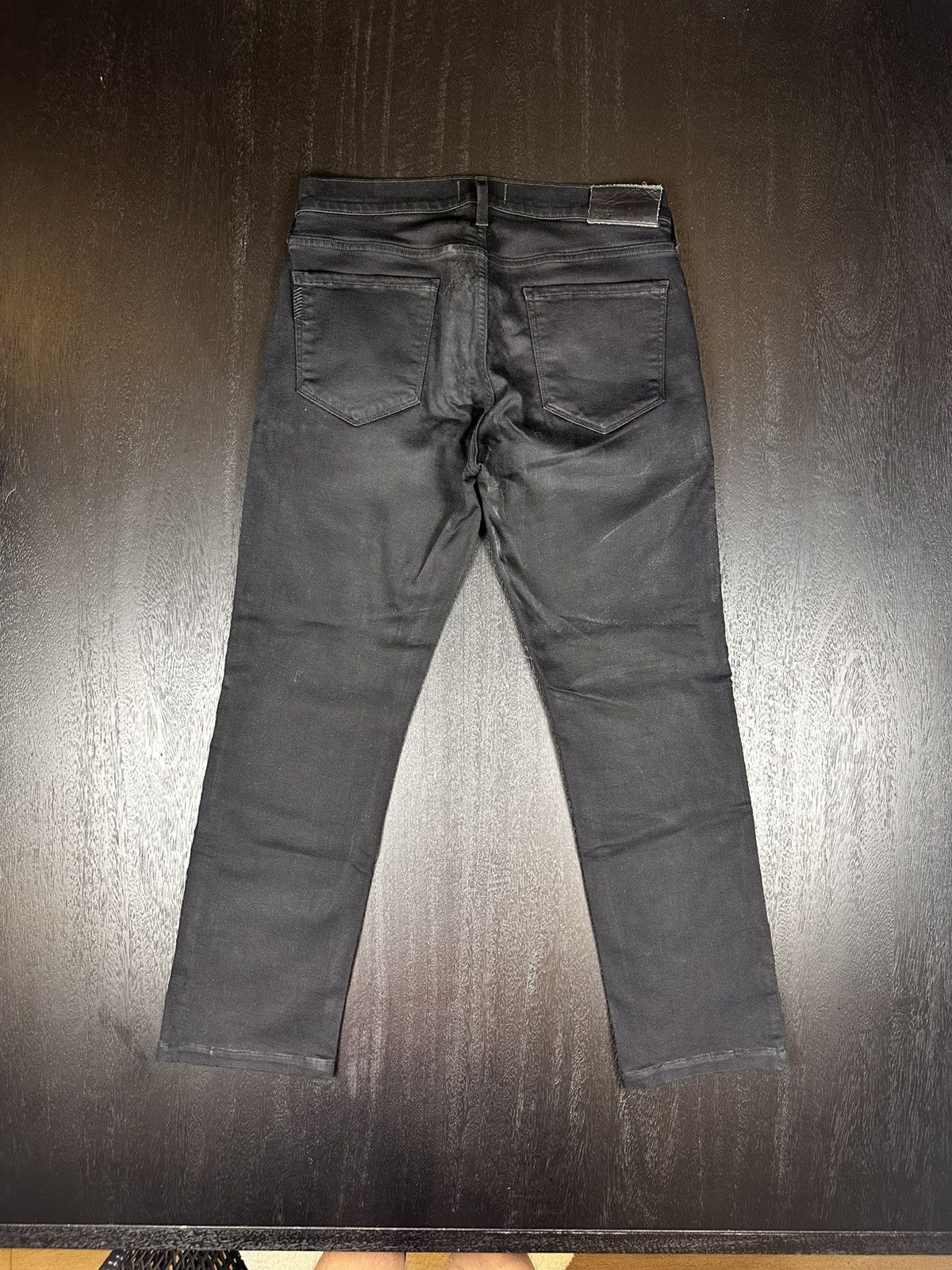 Paige Paige Slim-Straight Jeans — Black (30, Hemmed for 5’5”) Size US 30 / EU 46 - 3 Thumbnail