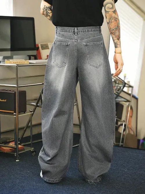 Jean Retro Y2k Denim Jeans Relaxed Fit Size US 34 / EU 50 - 2 Thumbnail